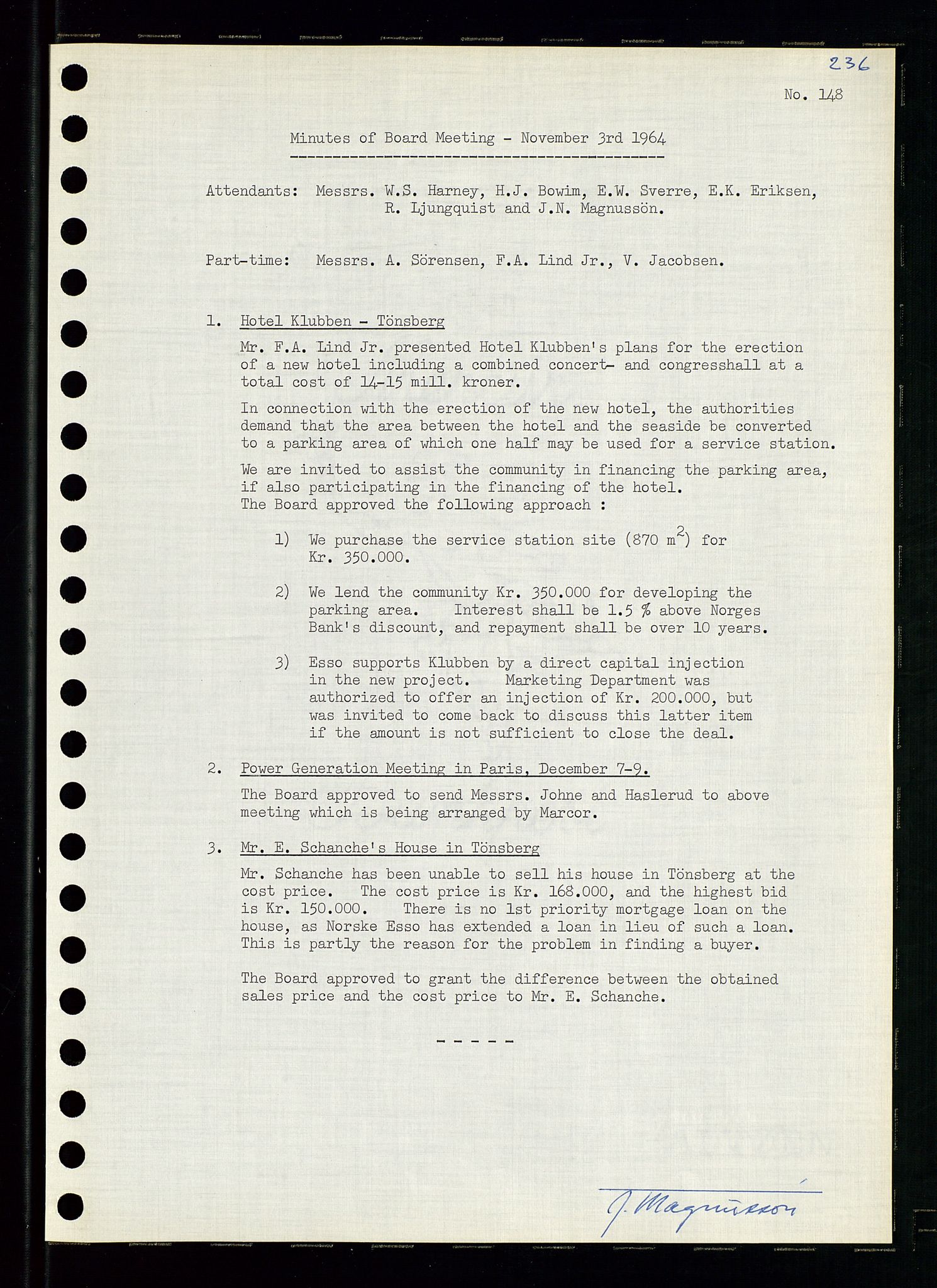 Pa 0982 - Esso Norge A/S, SAST/A-100448/A/Aa/L0001/0004: Den administrerende direksjon Board minutes (styrereferater) / Den administrerende direksjon Board minutes (styrereferater), 1963-1964, p. 27