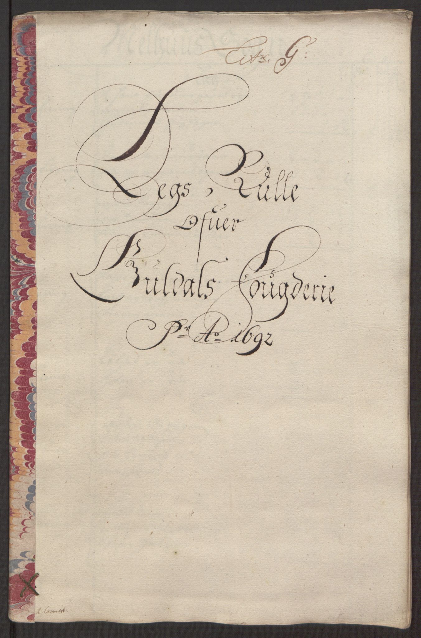 Rentekammeret inntil 1814, Reviderte regnskaper, Fogderegnskap, RA/EA-4092/R59/L3942: Fogderegnskap Gauldal, 1692, p. 111
