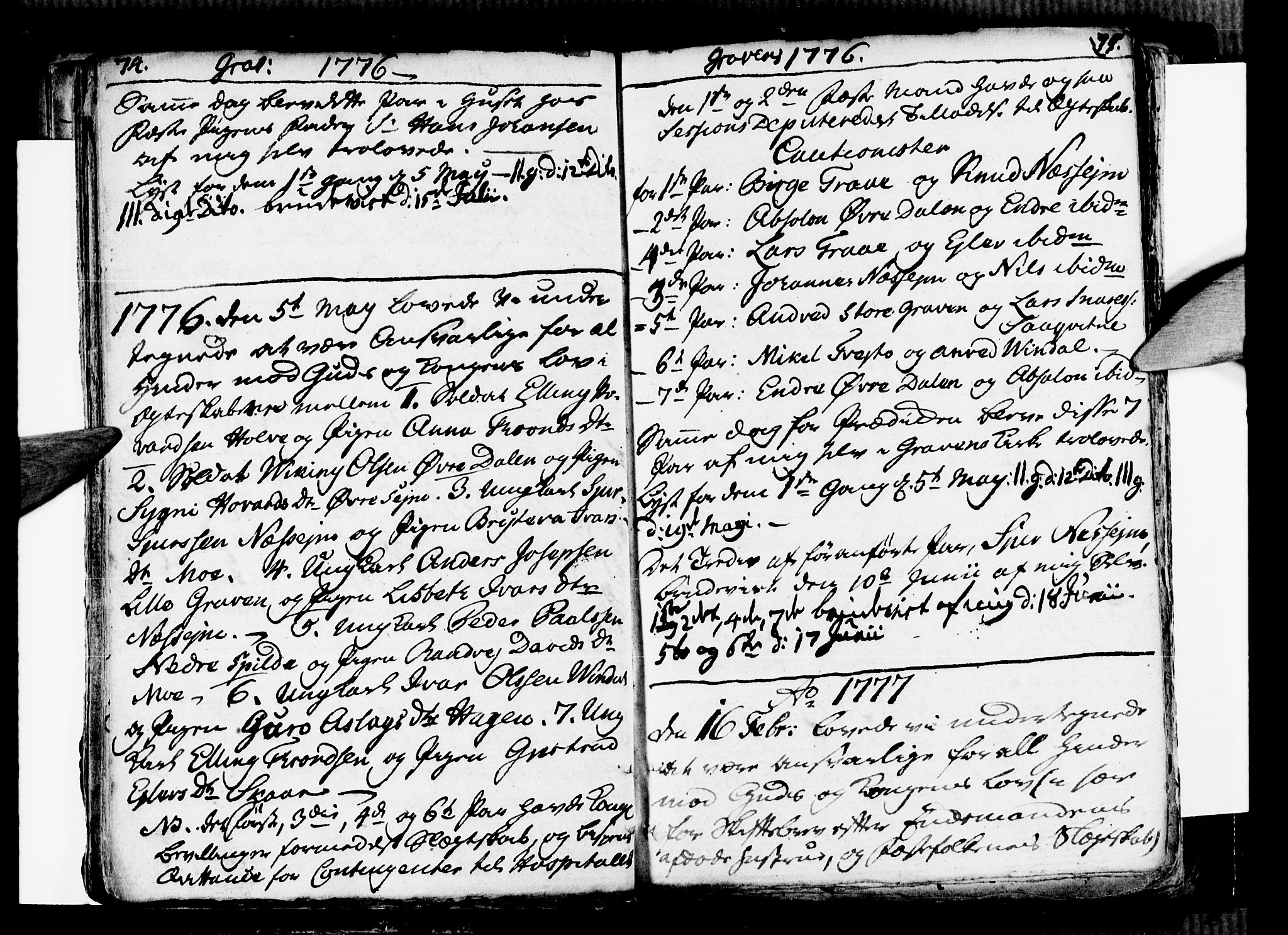 Ulvik sokneprestembete, AV/SAB-A-78801/H/Haa: Parish register (official) no. A 9, 1743-1792, p. 74-75