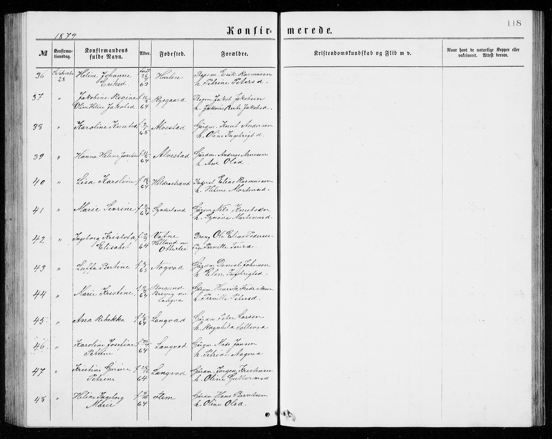 Ministerialprotokoller, klokkerbøker og fødselsregistre - Møre og Romsdal, AV/SAT-A-1454/536/L0509: Parish register (copy) no. 536C04, 1871-1881, p. 118