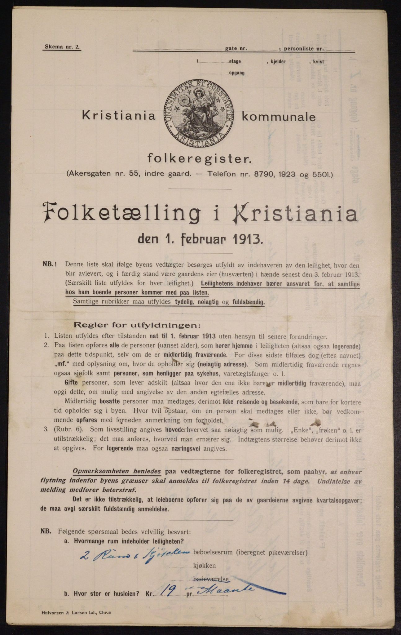 OBA, Municipal Census 1913 for Kristiania, 1913, p. 102677