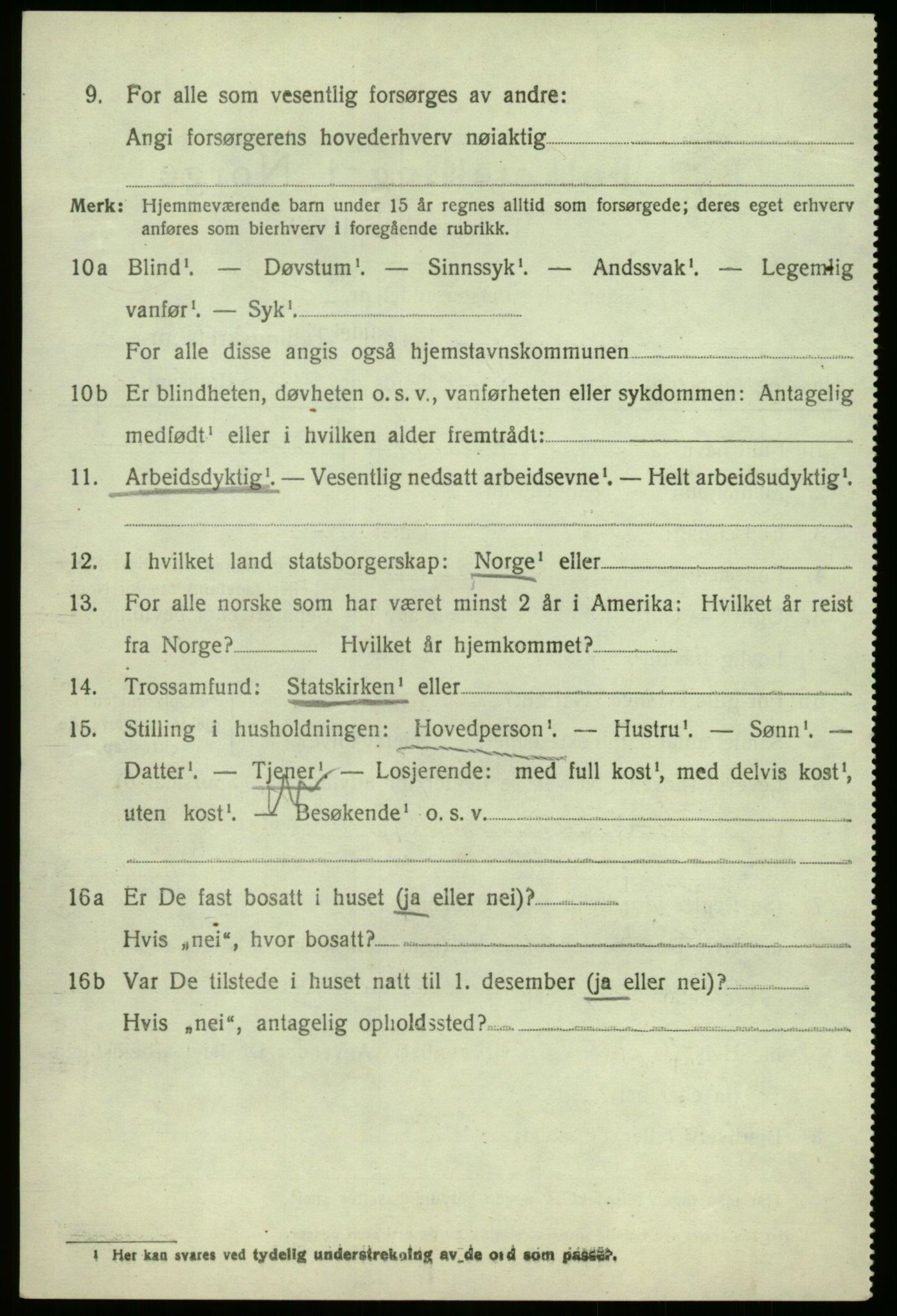 SAB, 1920 census for Kyrkjebø, 1920, p. 2908