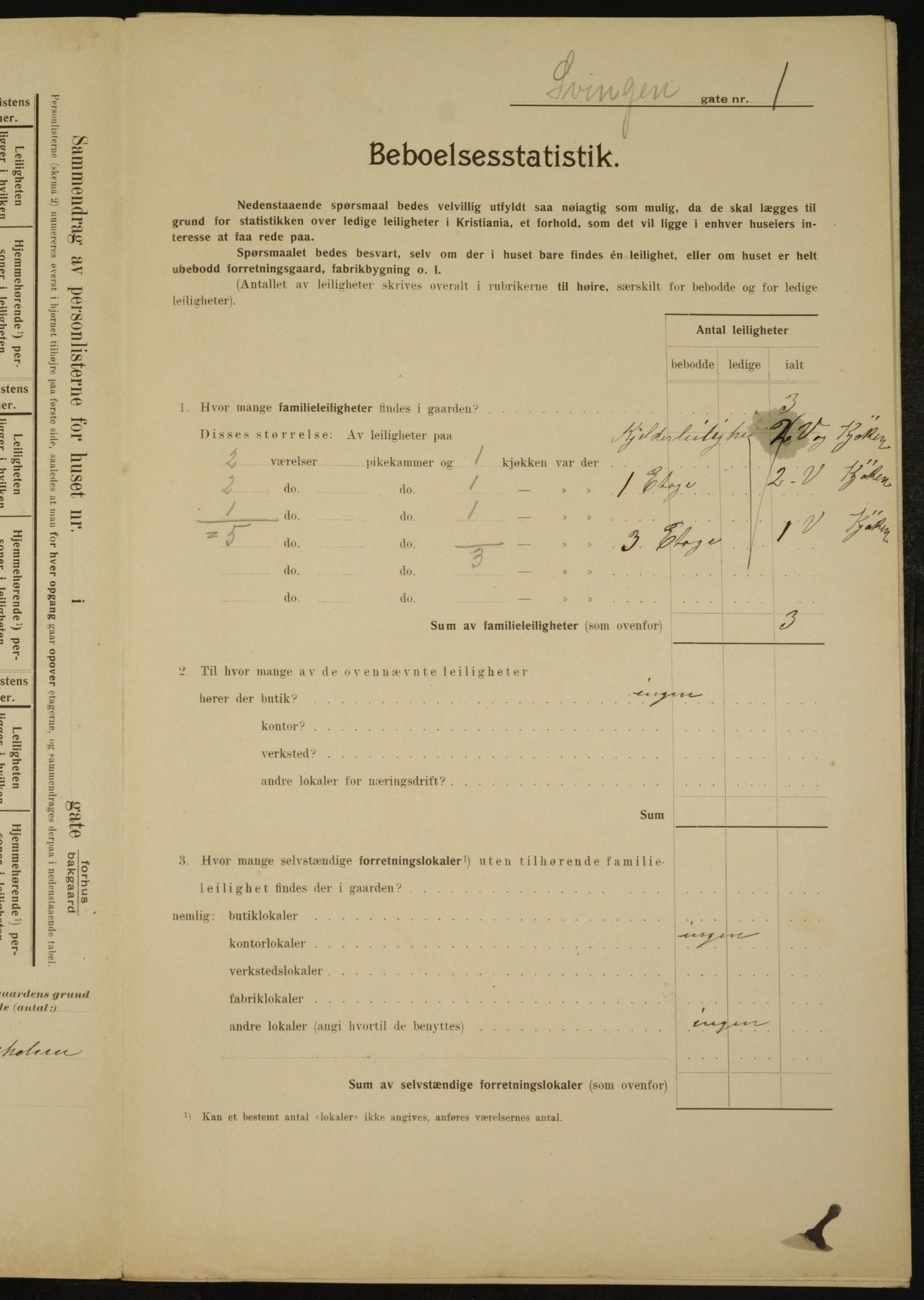 OBA, Municipal Census 1910 for Kristiania, 1910, p. 100642