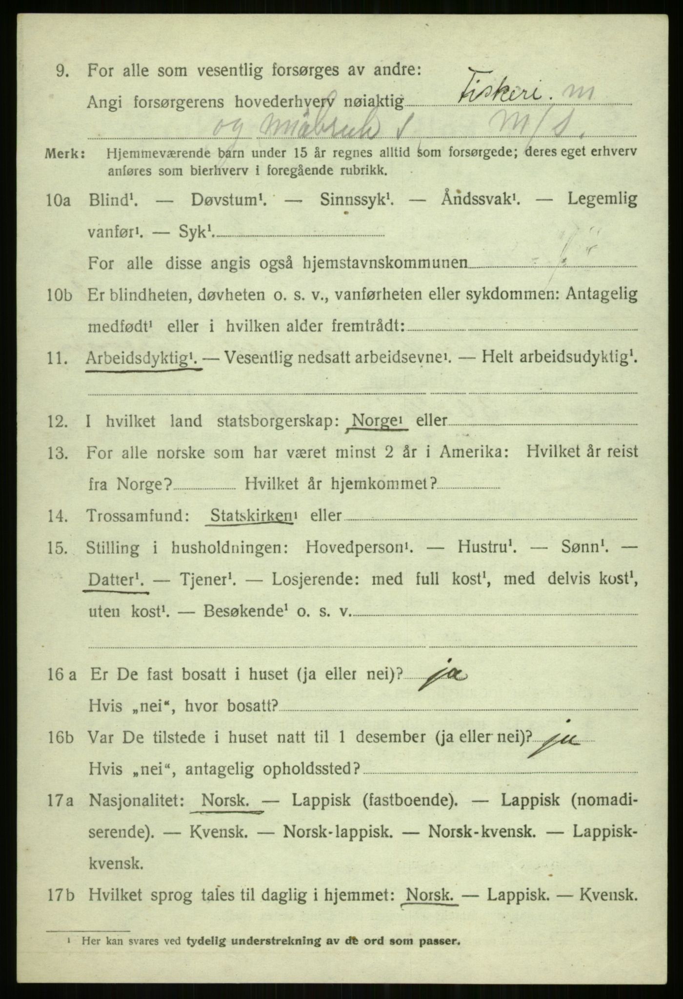 SATØ, 1920 census for Tromsøysund, 1920, p. 2541