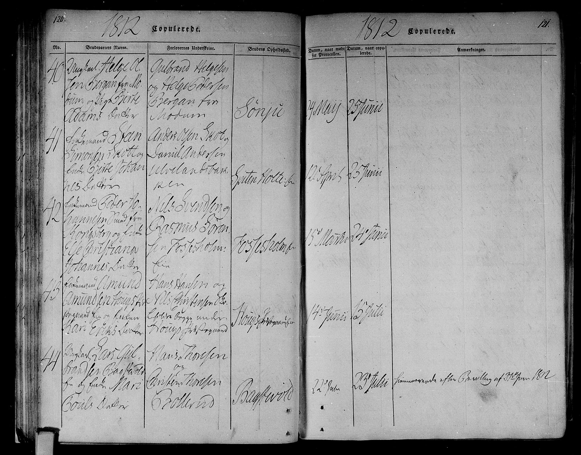 Eiker kirkebøker, AV/SAKO-A-4/F/Fa/L0010: Parish register (official) no. I 10, 1806-1815, p. 120-121