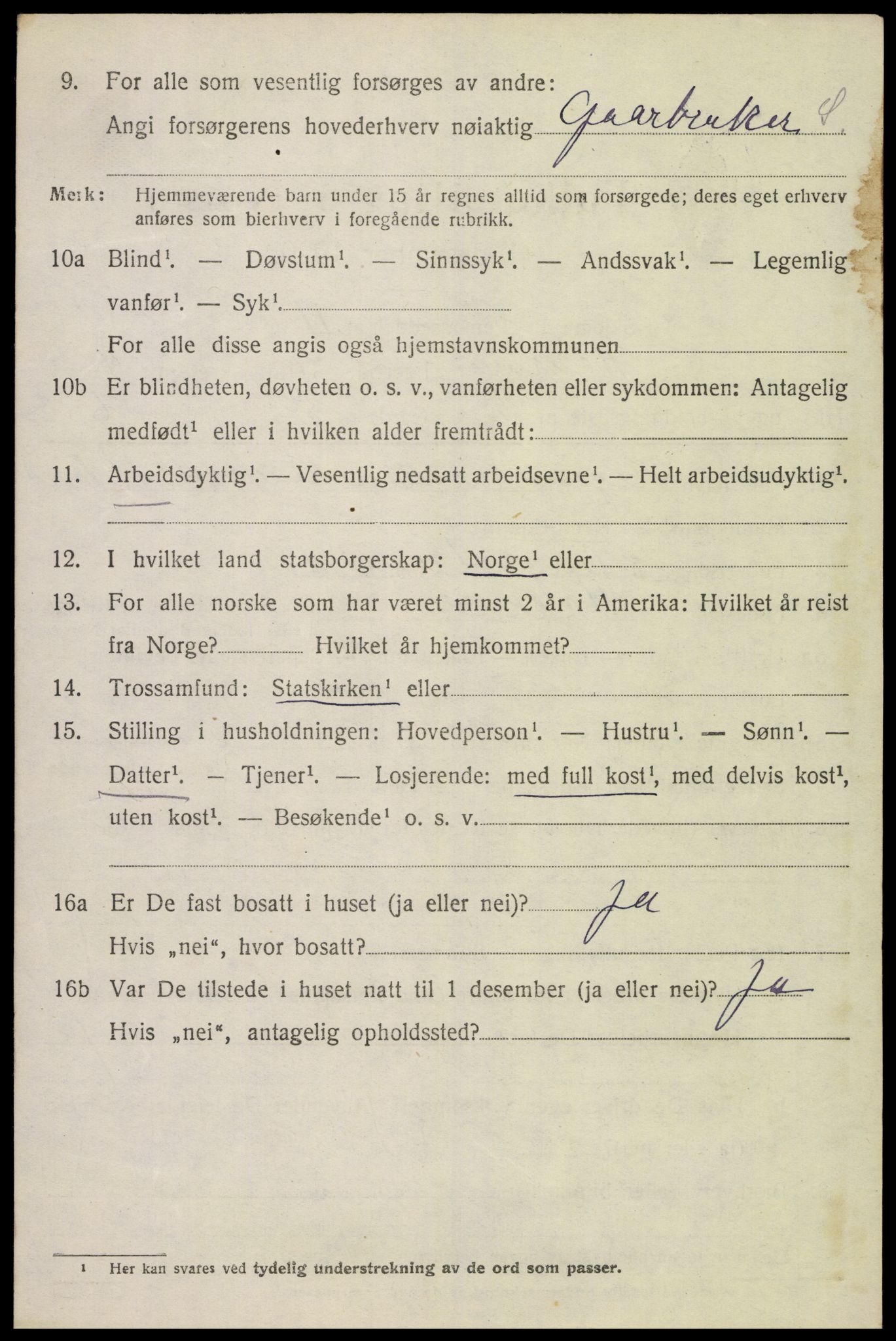 SAK, 1920 census for Konsmo, 1920, p. 1255