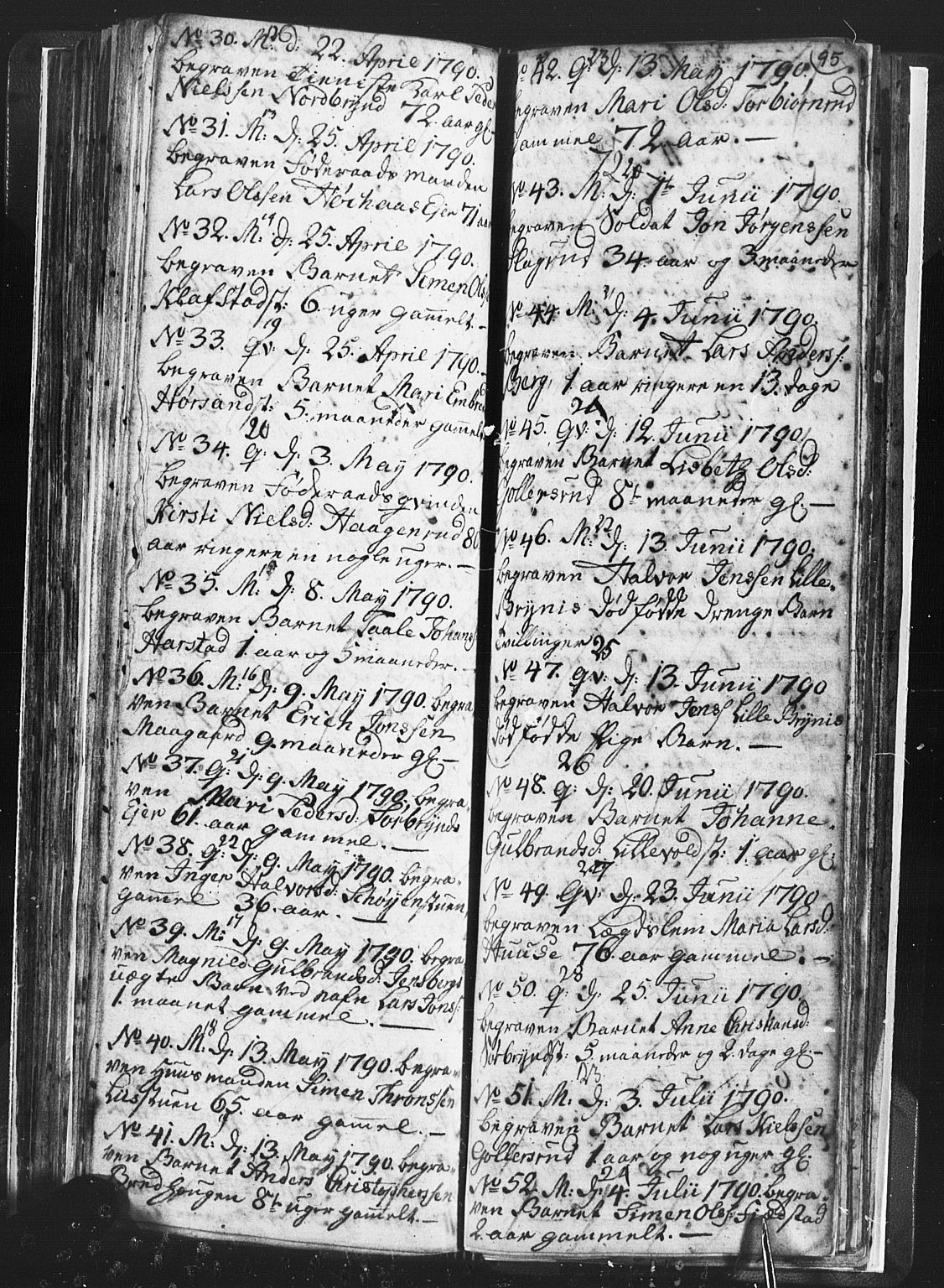 Romedal prestekontor, AV/SAH-PREST-004/L/L0001: Parish register (copy) no. 1, 1785-1794, p. 95