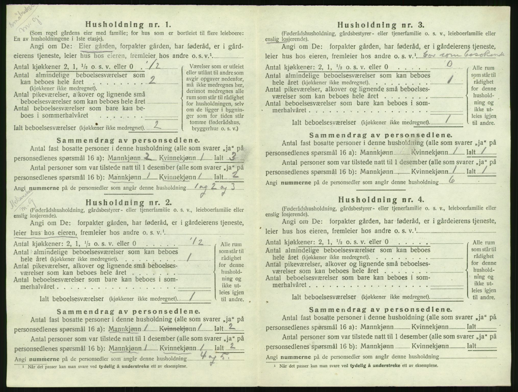 SAT, 1920 census for Sandøy, 1920, p. 171