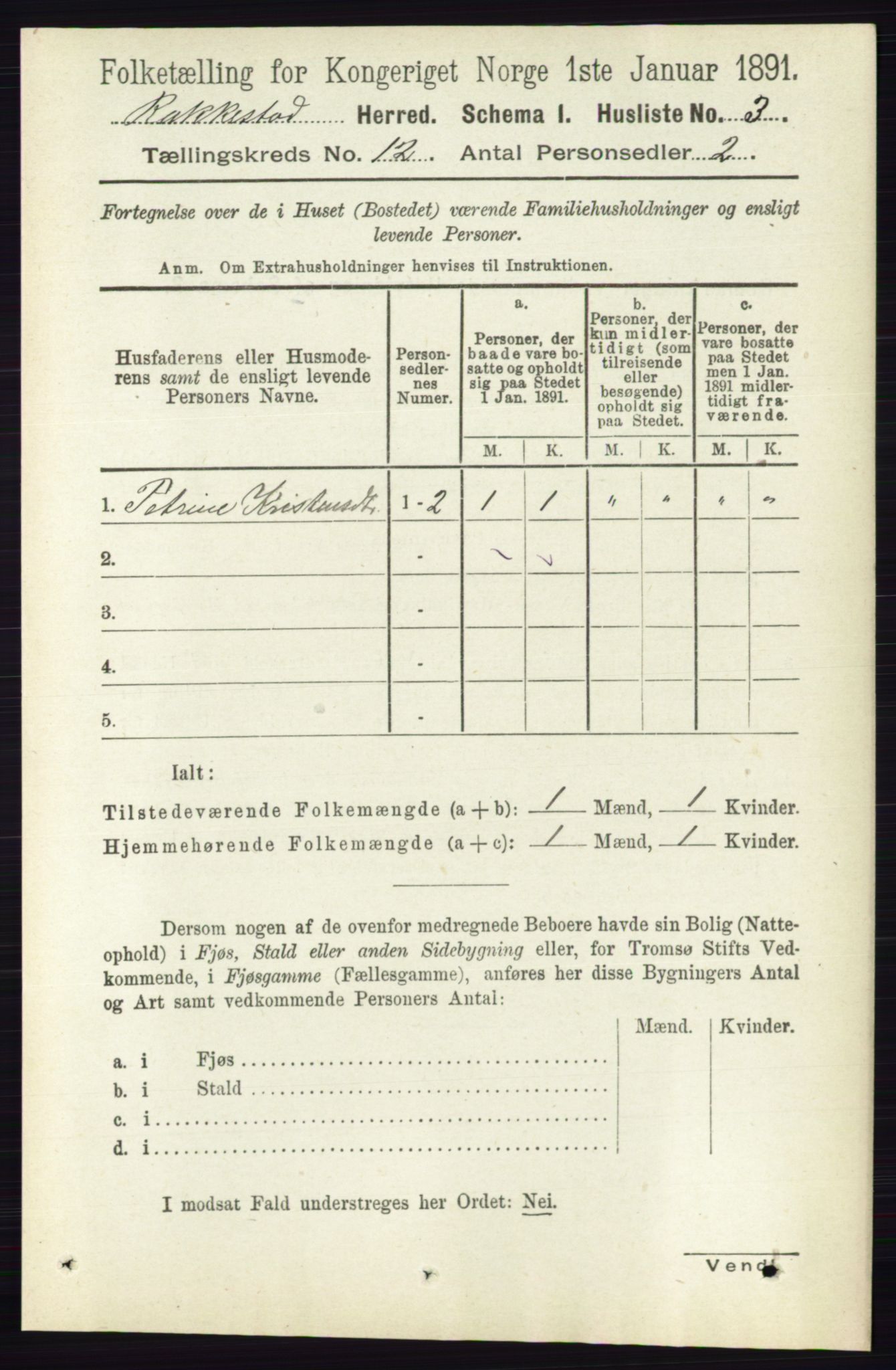 RA, 1891 census for 0128 Rakkestad, 1891, p. 5575