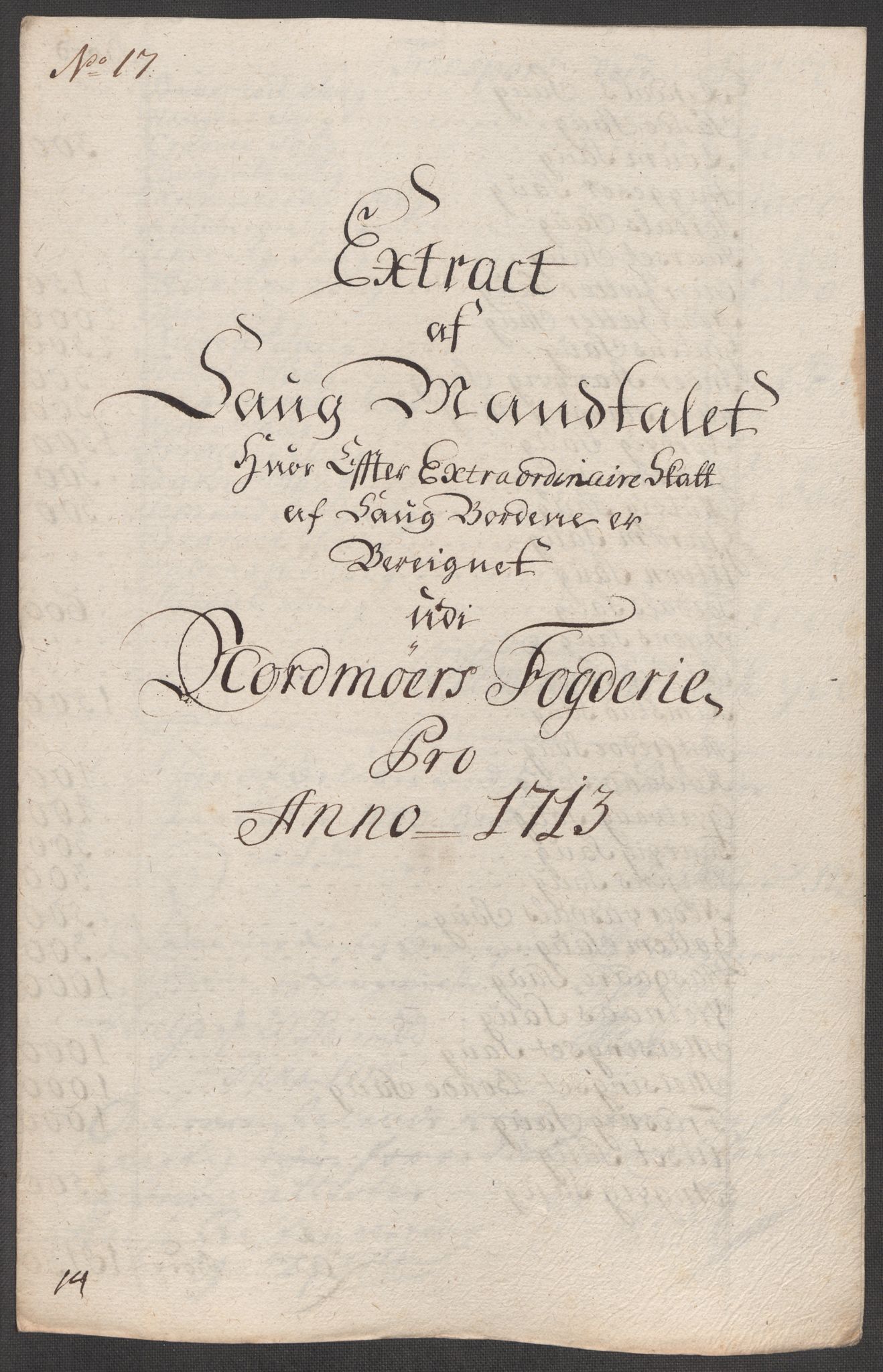 Rentekammeret inntil 1814, Reviderte regnskaper, Fogderegnskap, RA/EA-4092/R56/L3747: Fogderegnskap Nordmøre, 1713, p. 141