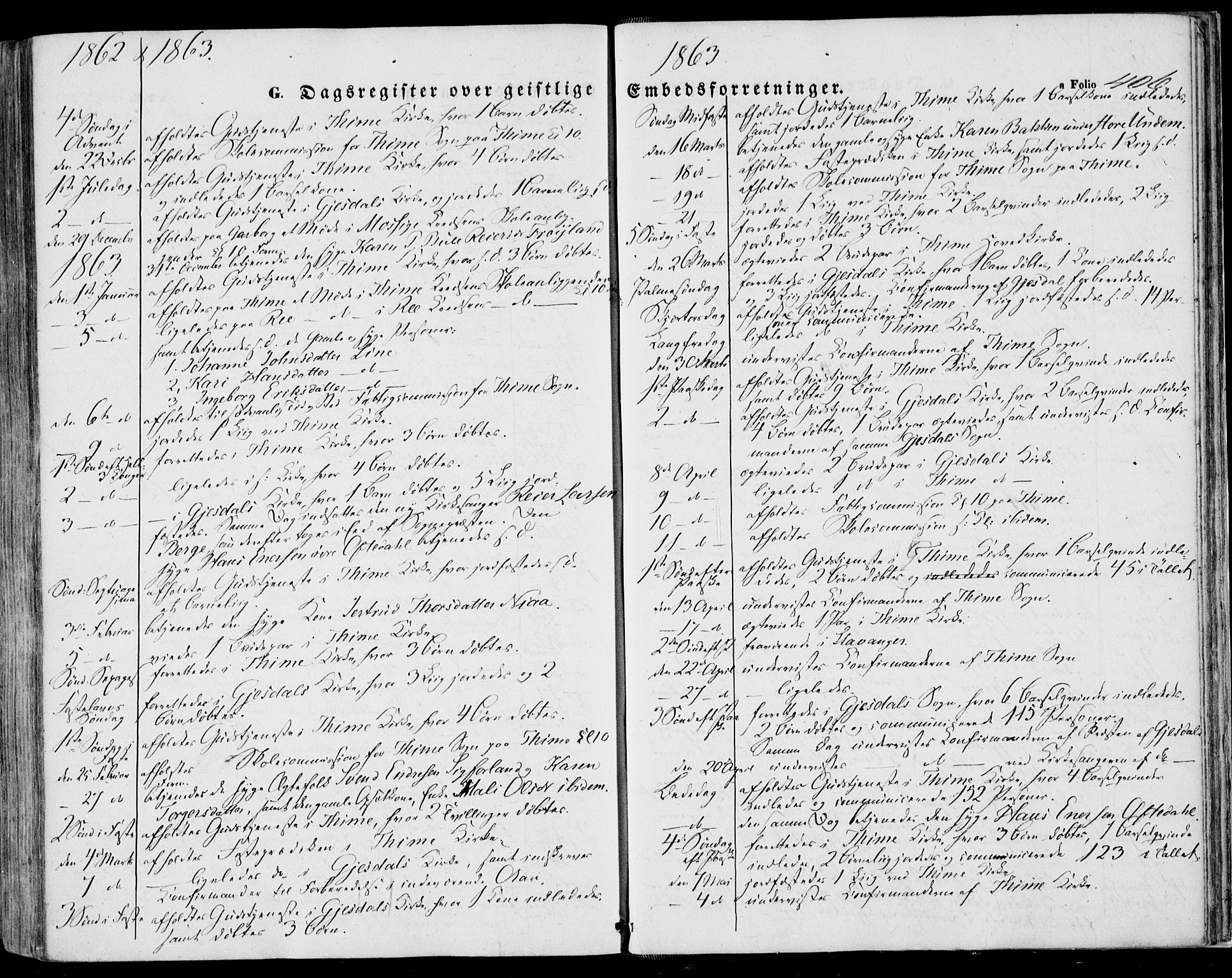 Lye sokneprestkontor, SAST/A-101794/001/30BA/L0007: Parish register (official) no. A 6, 1856-1871, p. 406
