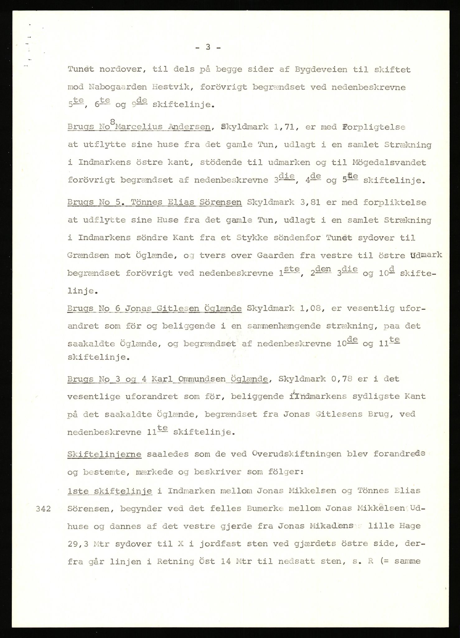 Statsarkivet i Stavanger, AV/SAST-A-101971/03/Y/Yj/L0061: Avskrifter sortert etter gårdsnavn: Møgedal - Nes, 1750-1930, p. 6