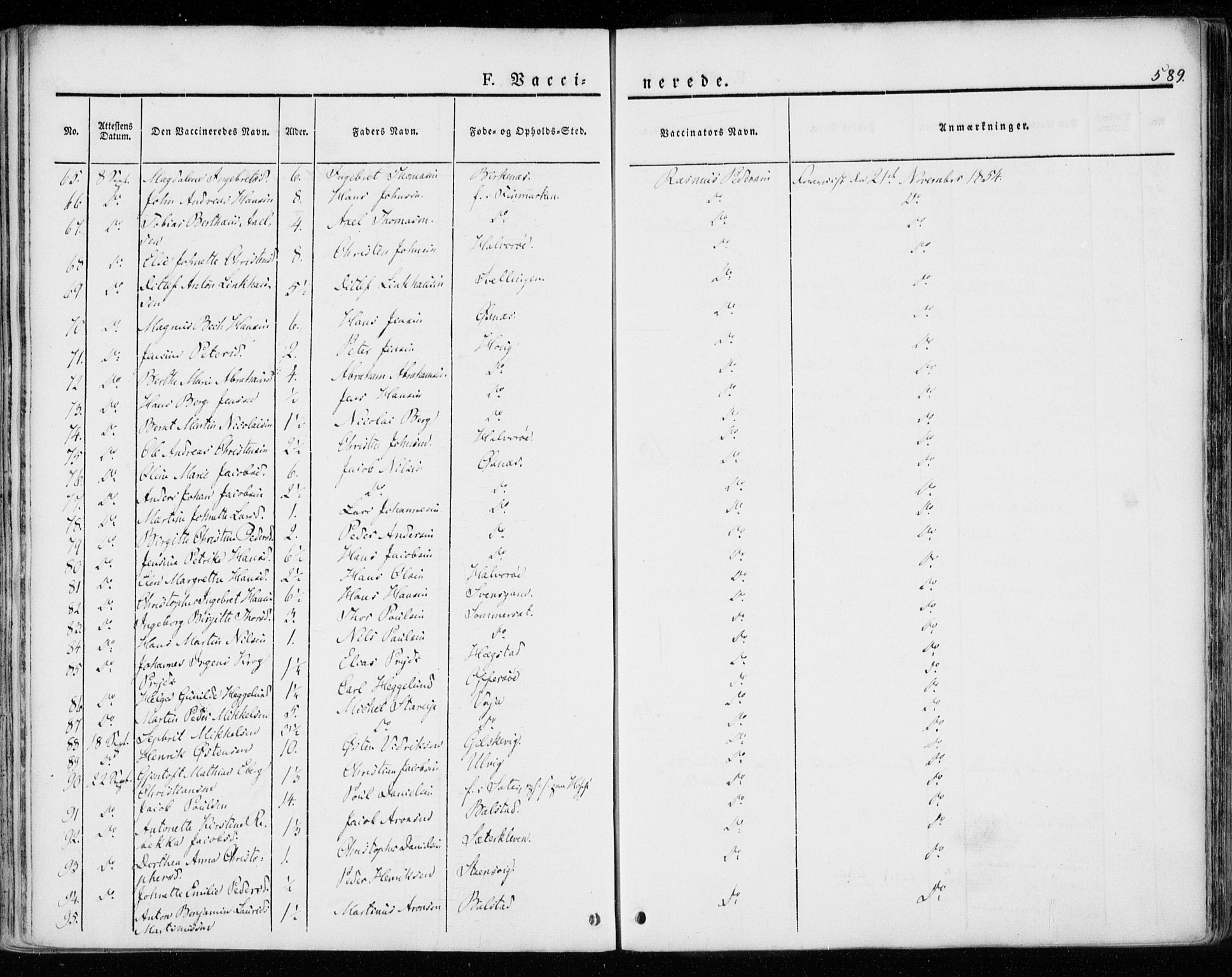 Ministerialprotokoller, klokkerbøker og fødselsregistre - Nordland, AV/SAT-A-1459/872/L1033: Parish register (official) no. 872A08, 1840-1863, p. 589