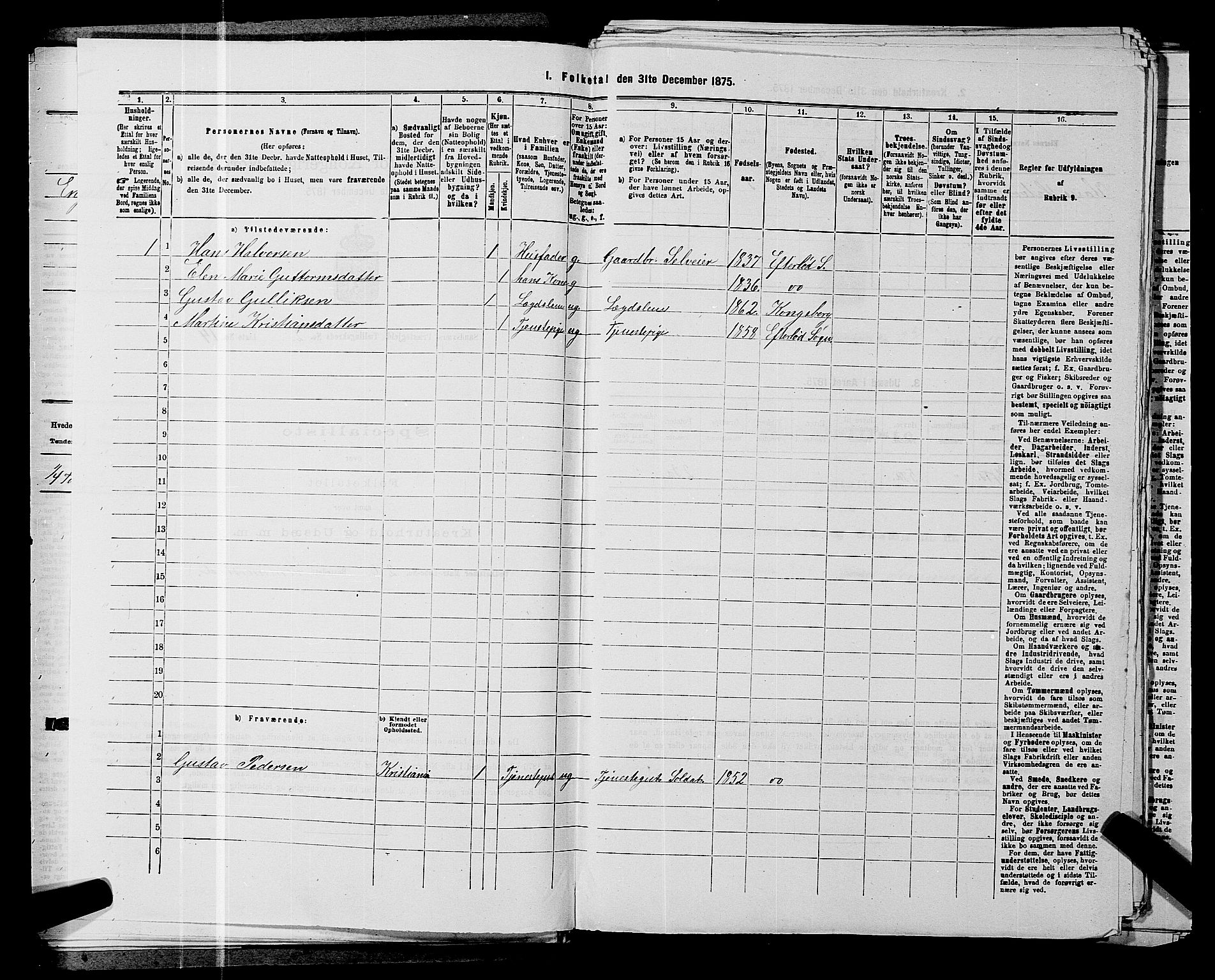 SAKO, 1875 census for 0629P Sandsvær, 1875, p. 485