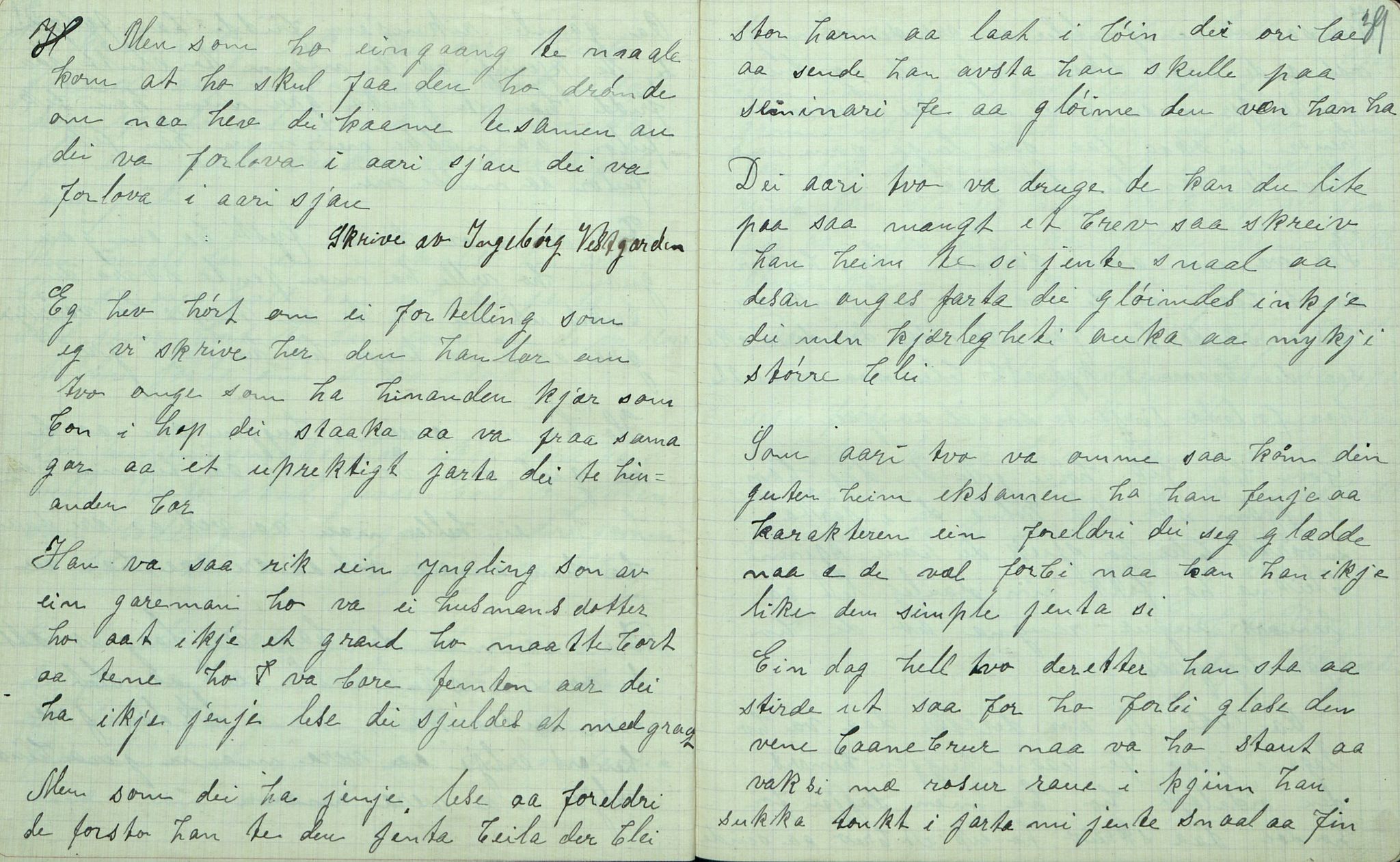 Rikard Berge, TEMU/TGM-A-1003/F/L0007/0023: 251-299 / 273 Øyfjøll. uppskriftir for Rikard Berge ved Olav Vestgarden, Seljord, 1915, p. 38-39