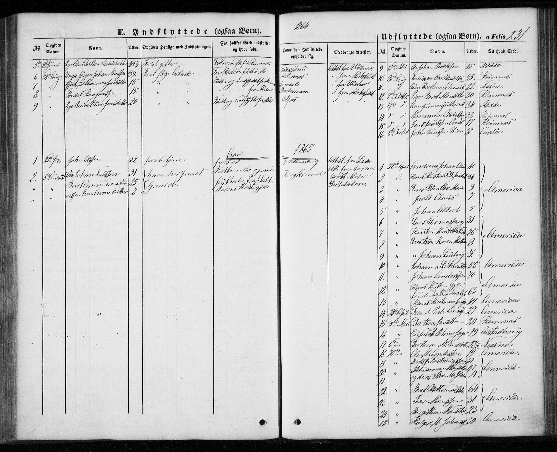 Ministerialprotokoller, klokkerbøker og fødselsregistre - Nordland, SAT/A-1459/827/L0392: Parish register (official) no. 827A04, 1853-1866, p. 231