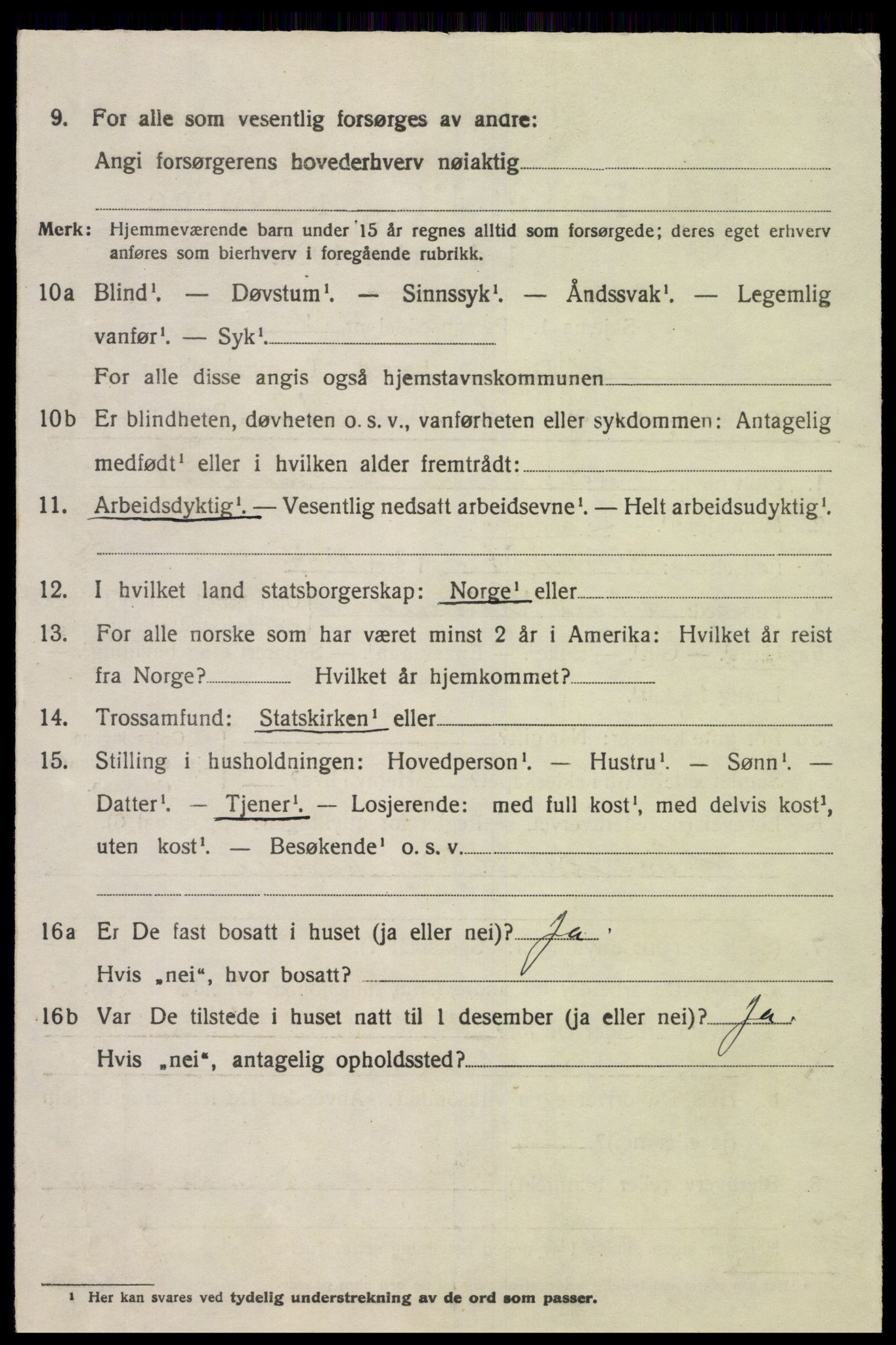 SAK, 1920 census for Holum, 1920, p. 716