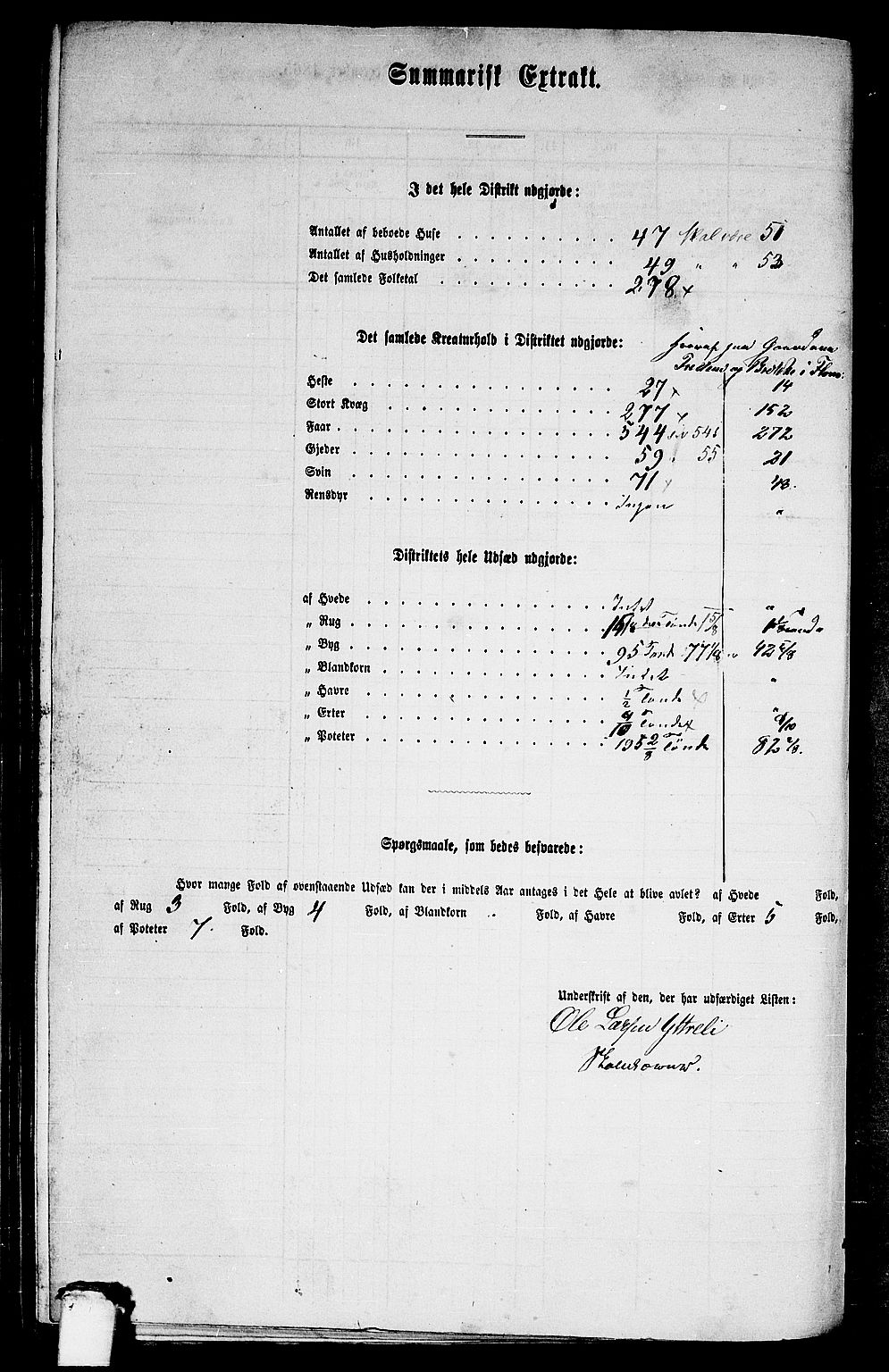 RA, 1865 census for Aurland, 1865, p. 69