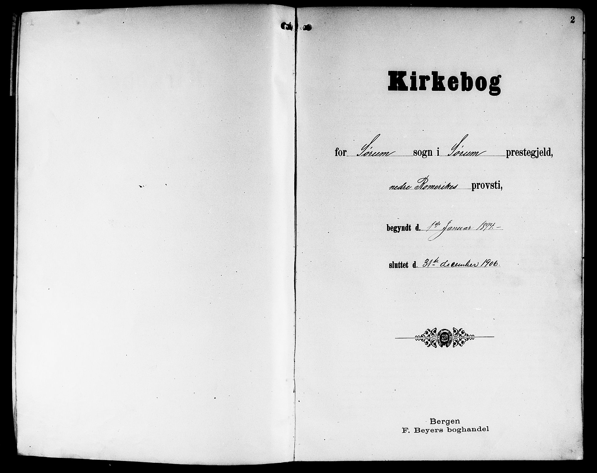 Sørum prestekontor Kirkebøker, SAO/A-10303/G/Ga/L0006: Parish register (copy) no. I 6, 1894-1906, p. 2