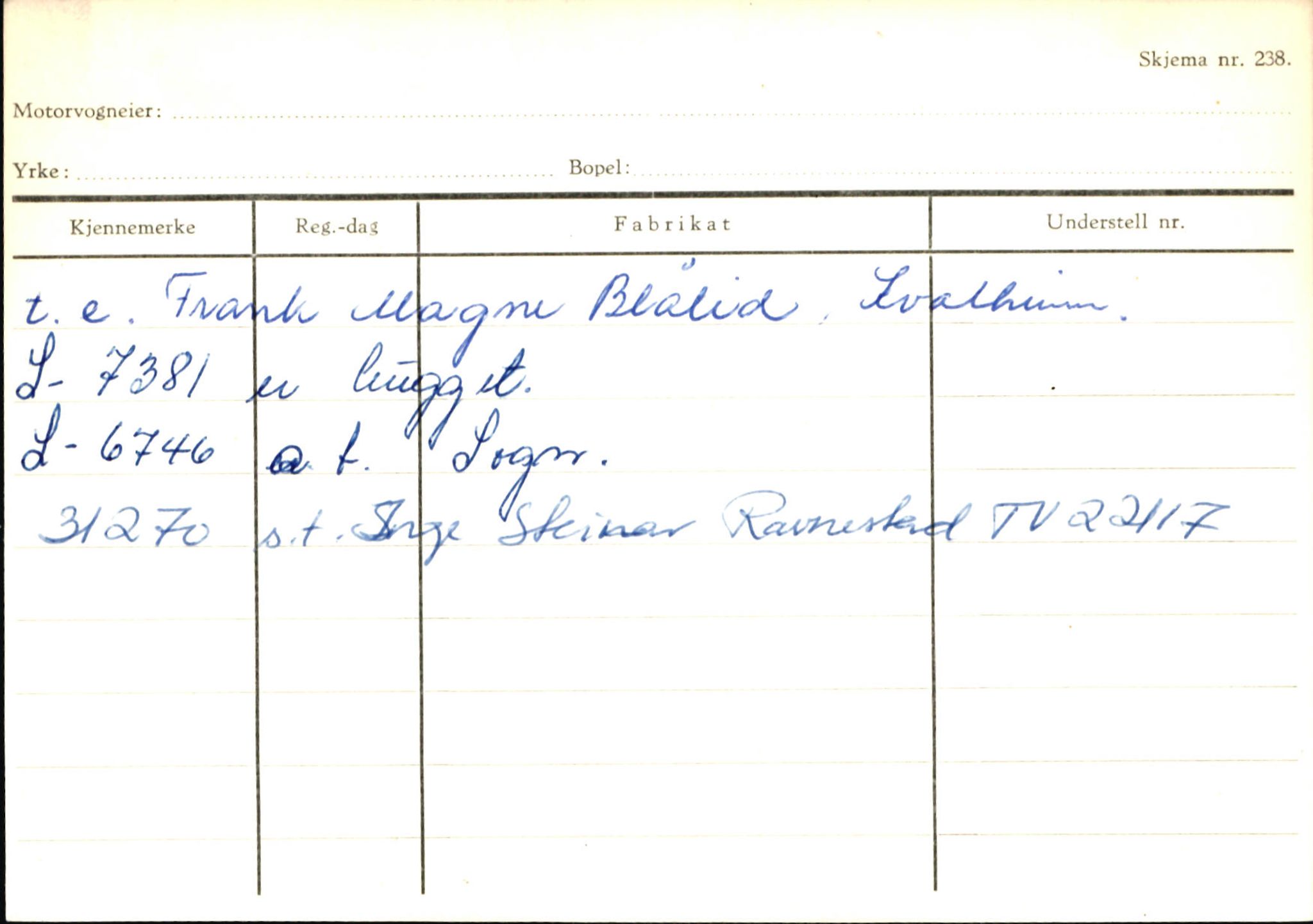 Statens vegvesen, Sogn og Fjordane vegkontor, SAB/A-5301/4/F/L0145: Registerkort Vågsøy S-Å. Årdal I-P, 1945-1975, p. 421