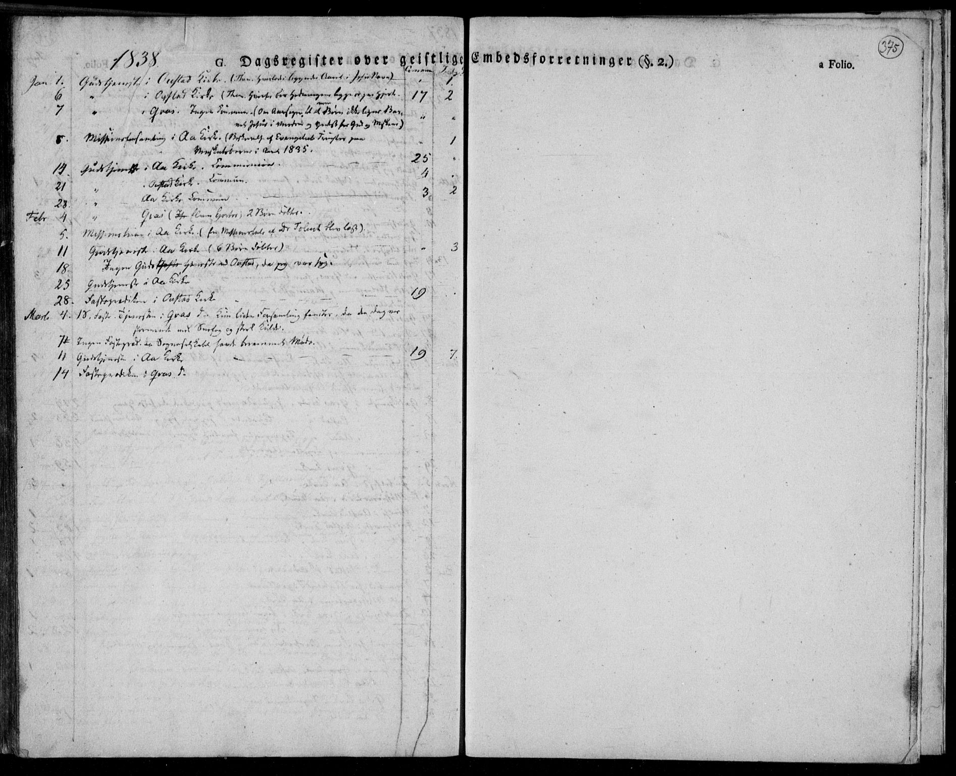 Lyngdal sokneprestkontor, AV/SAK-1111-0029/F/Fa/Fac/L0007: Parish register (official) no. A 7, 1825-1838, p. 375