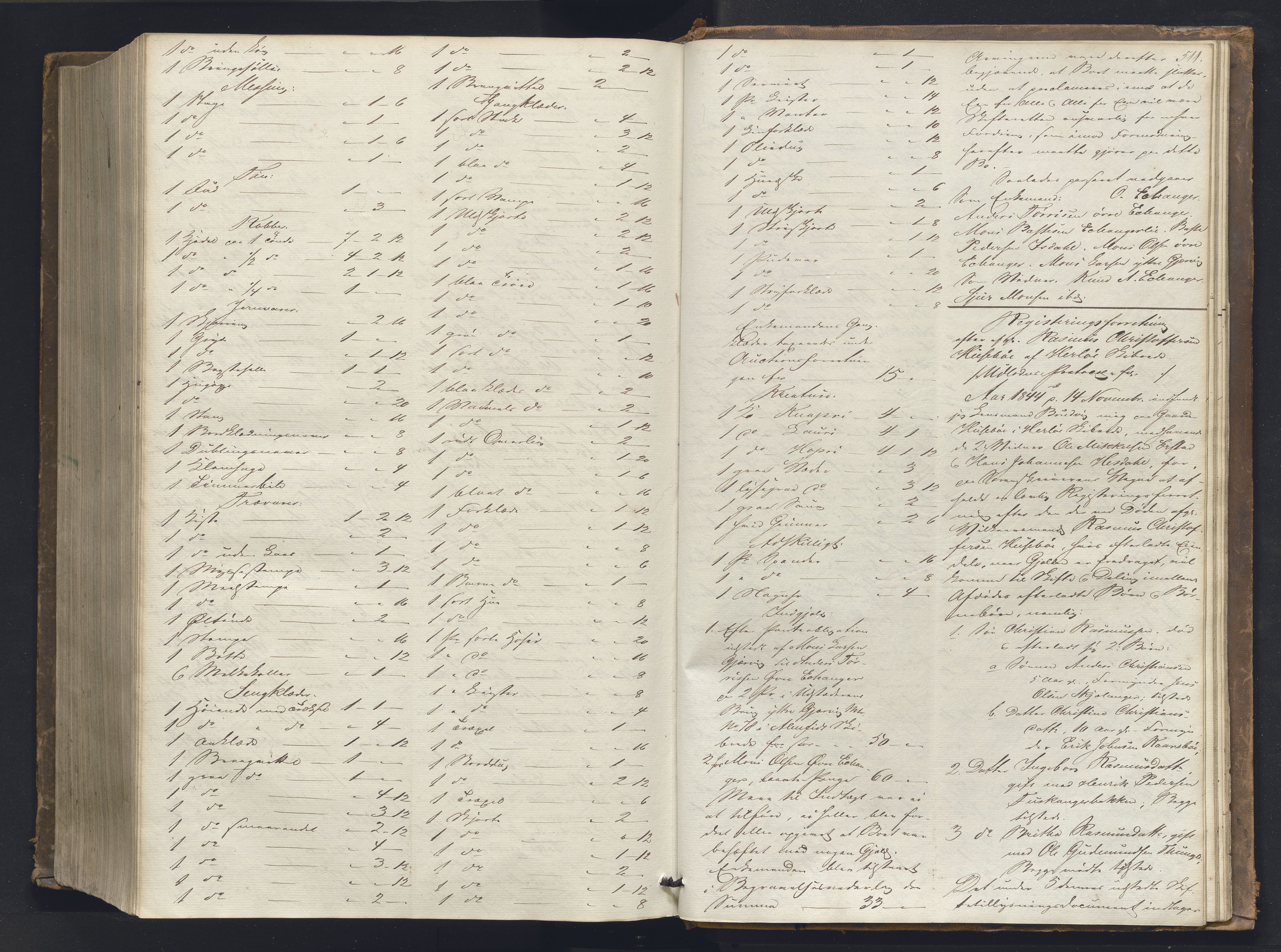 Nordhordland sorenskrivar, AV/SAB-A-2901/1/H/Hb/L0001: Registreringsprotokollar, 1841-1845, p. 511