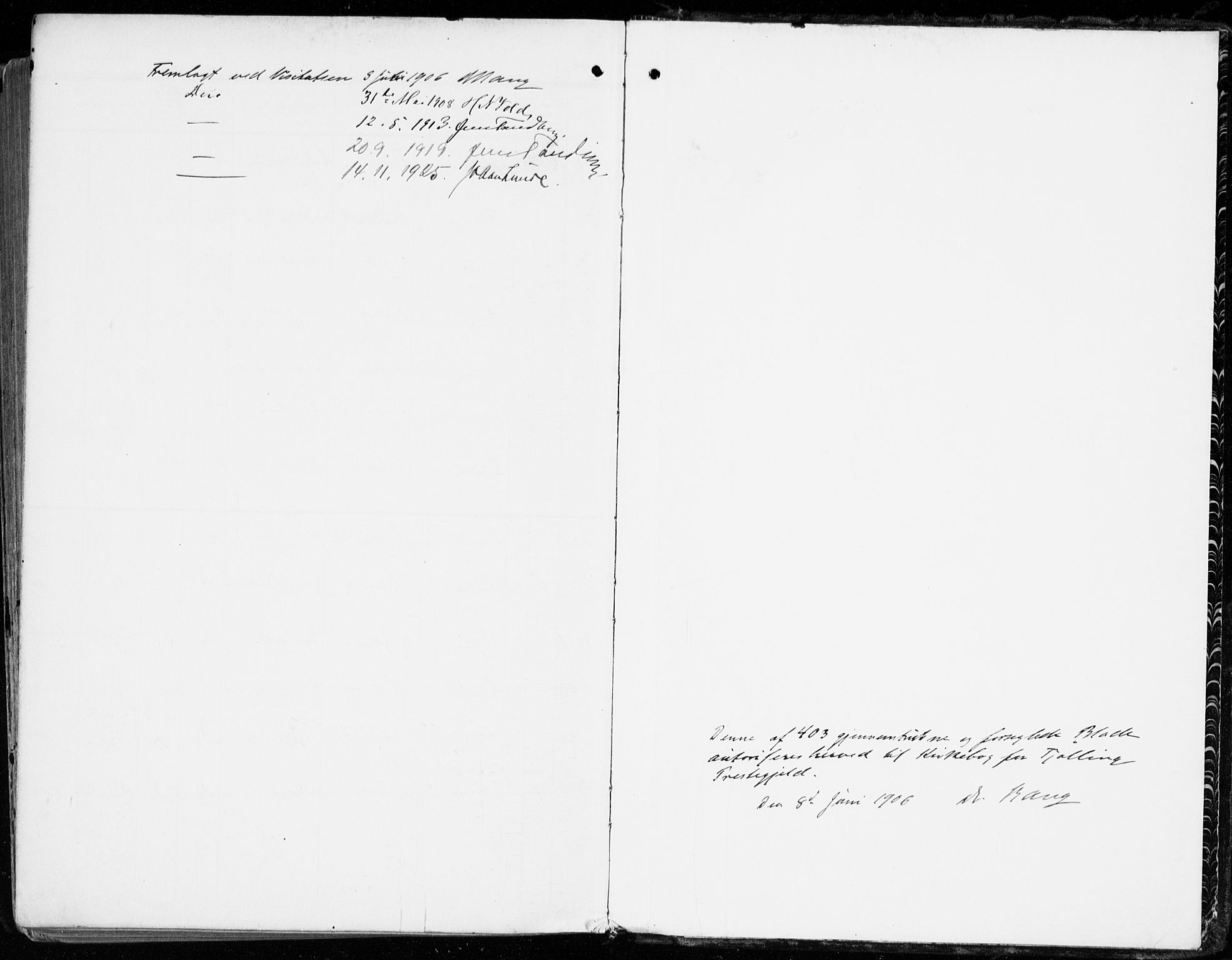 Tjølling kirkebøker, SAKO/A-60/F/Fa/L0010: Parish register (official) no. 10, 1906-1923