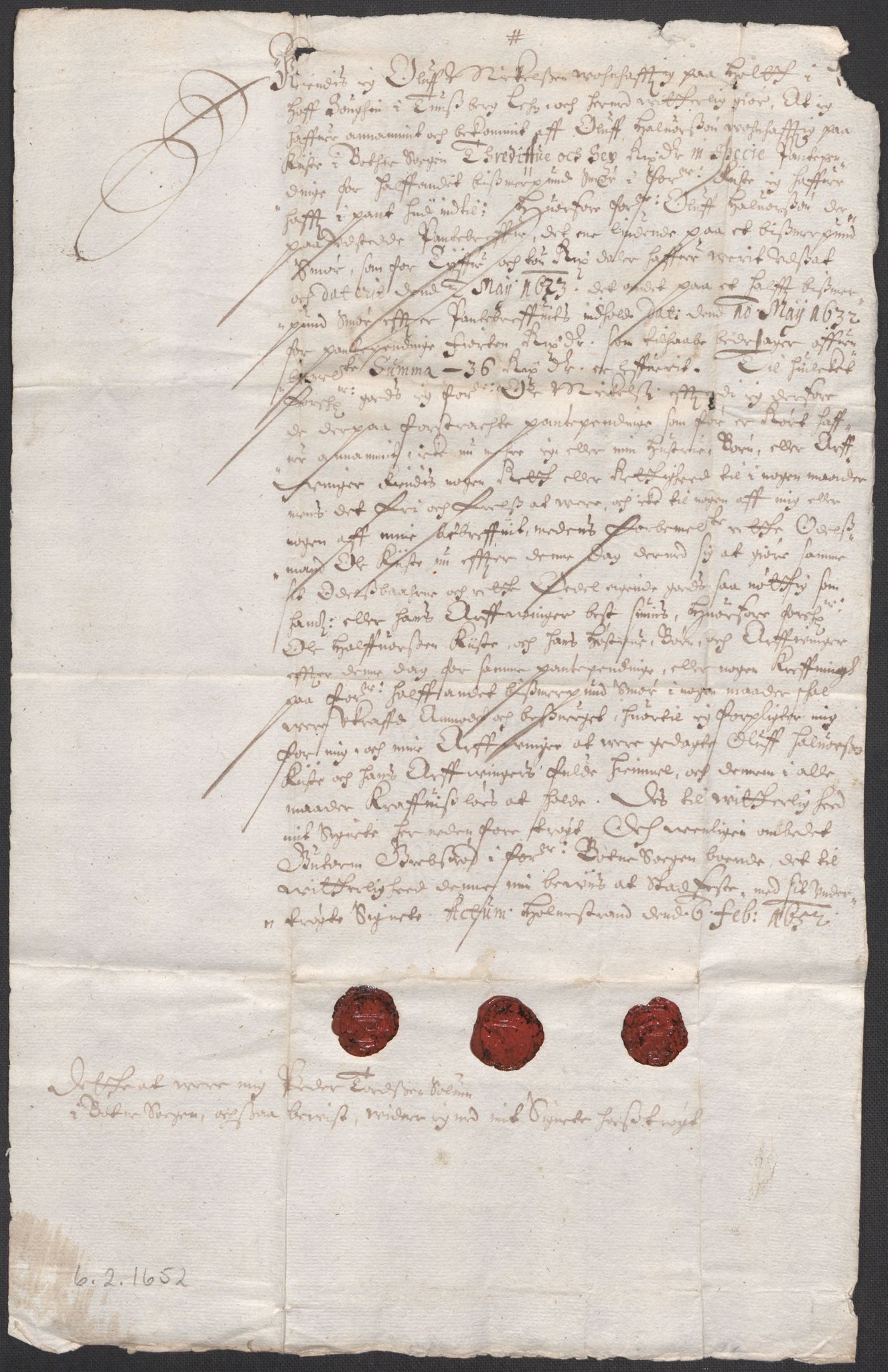 Riksarkivets diplomsamling, RA/EA-5965/F12/L0006: Pk. 7 (III), 1589-1716, p. 80