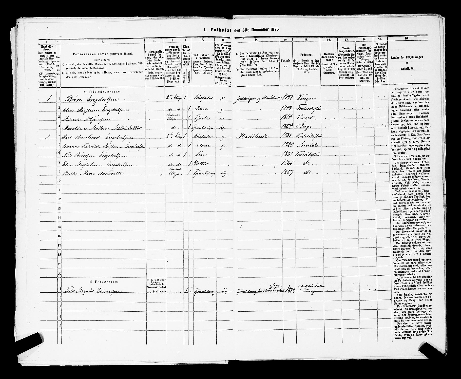 RA, 1875 census for 0103B Fredrikstad/Fredrikstad, 1875, p. 33