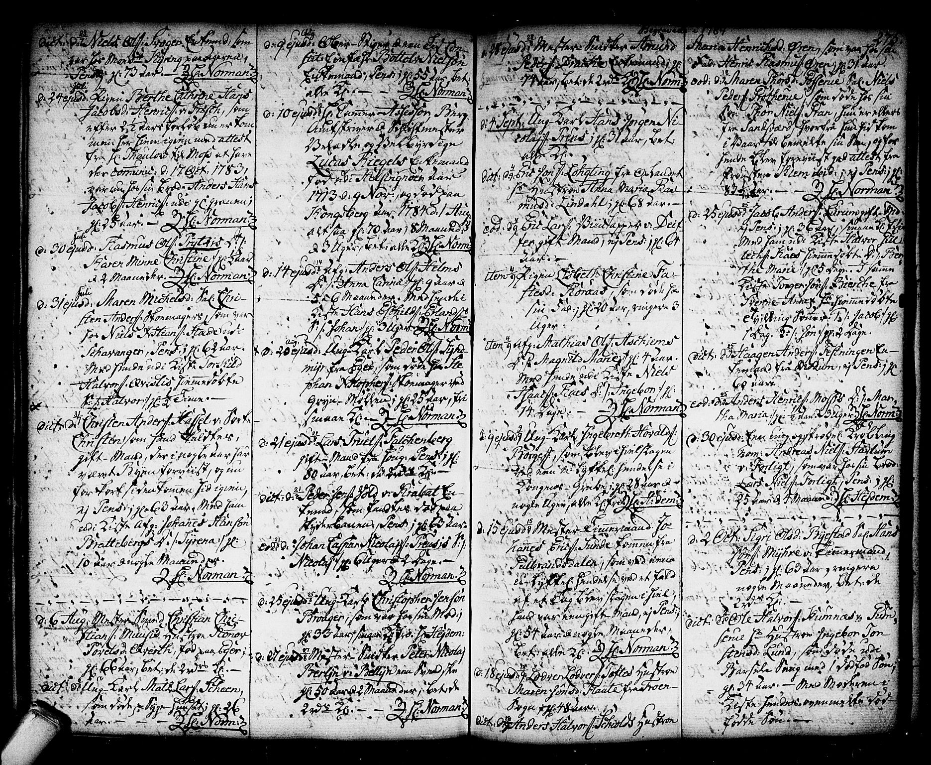 Kongsberg kirkebøker, AV/SAKO-A-22/F/Fa/L0006: Parish register (official) no. I 6, 1783-1797, p. 275