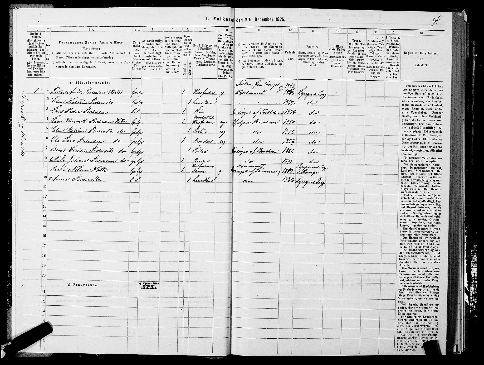 SATØ, 1875 census for 1938P Lyngen, 1875, p. 5004