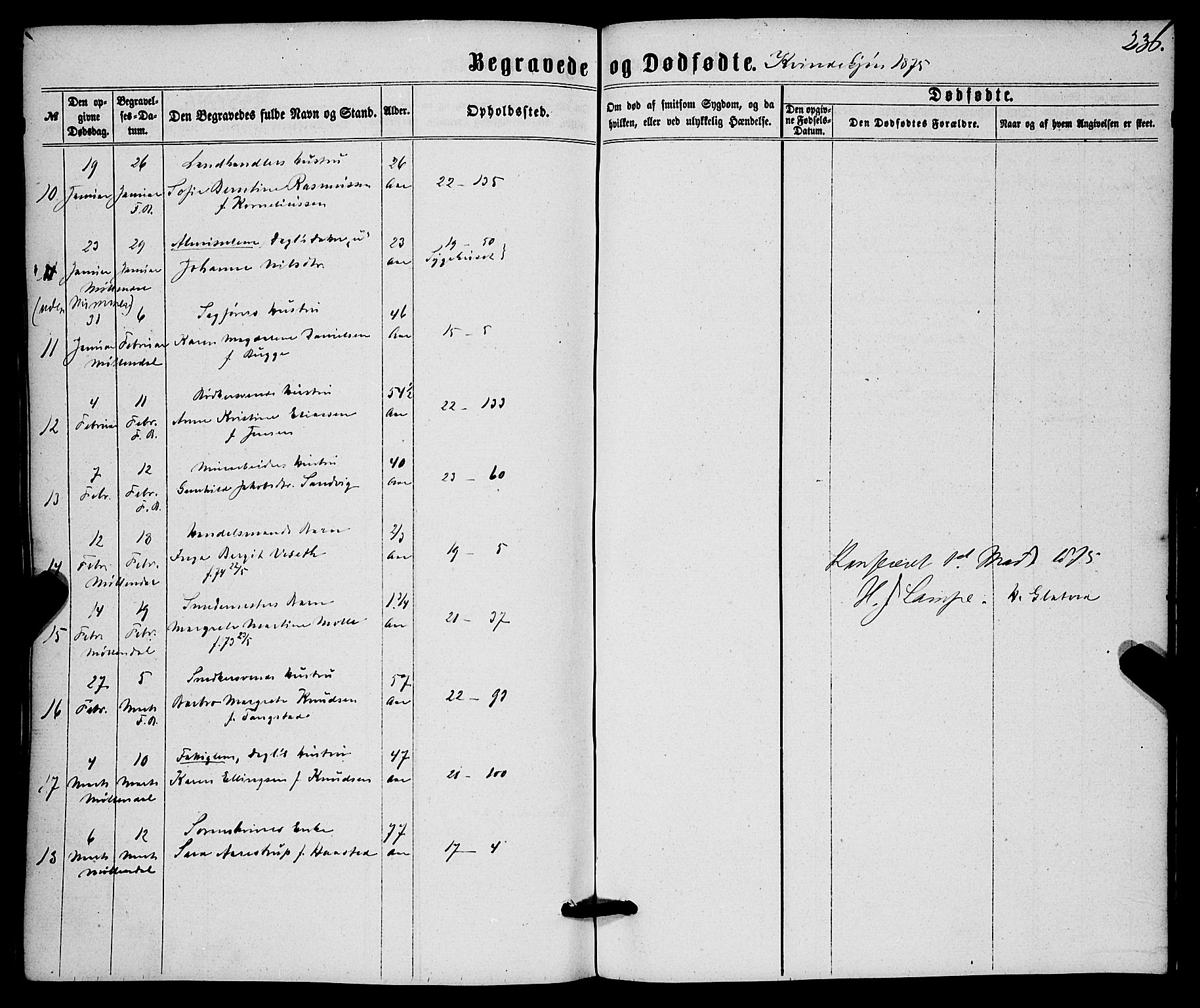 Korskirken sokneprestembete, AV/SAB-A-76101/H/Haa/L0045: Parish register (official) no. E 3, 1863-1875, p. 236