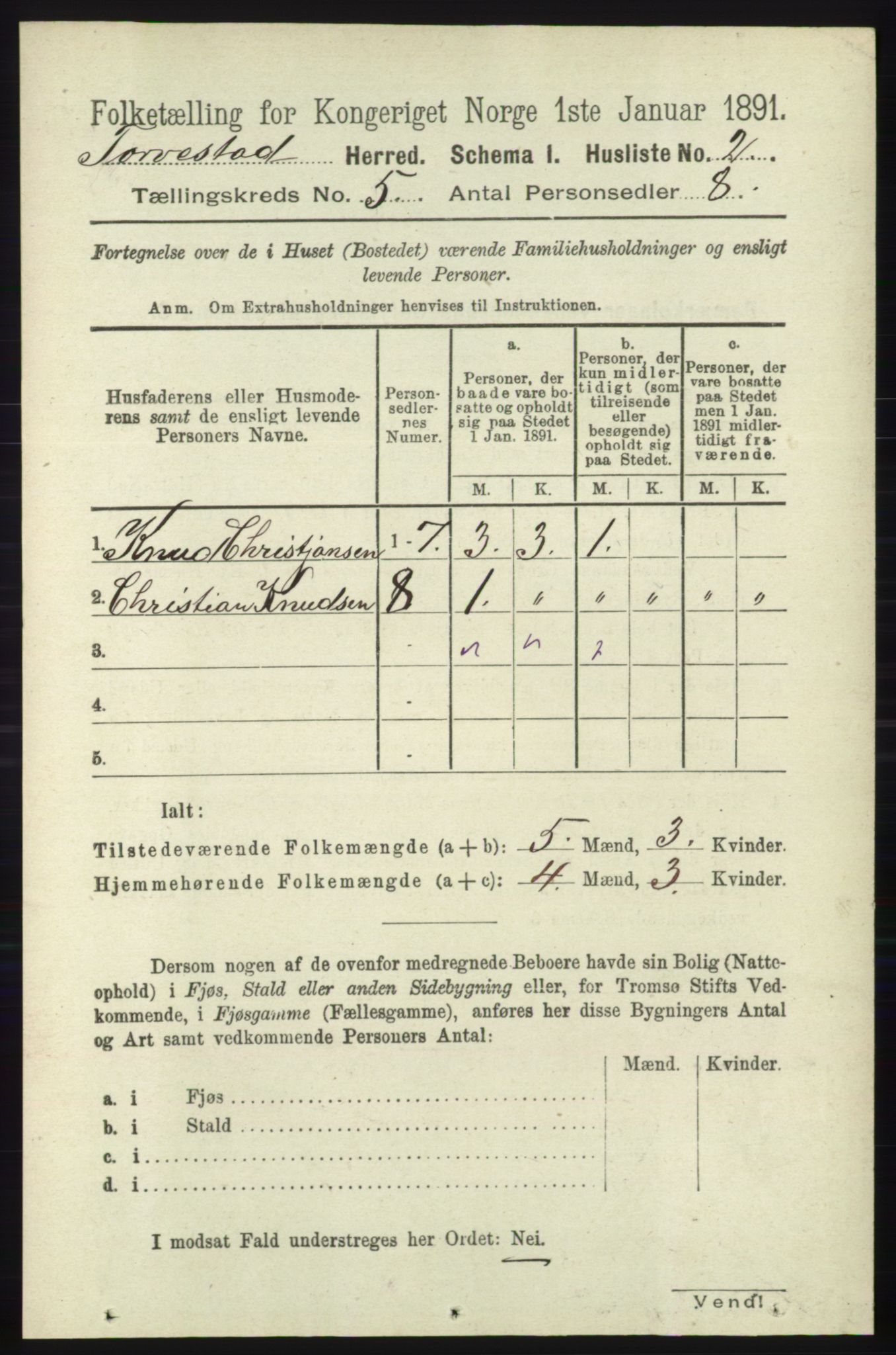 RA, 1891 census for 1152 Torvastad, 1891, p. 1727