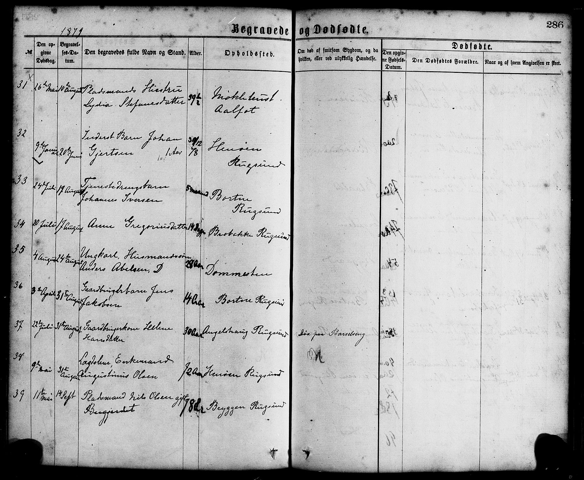 Davik sokneprestembete, SAB/A-79701/H/Haa/Haaa/L0006: Parish register (official) no. A 6, 1867-1881, p. 286