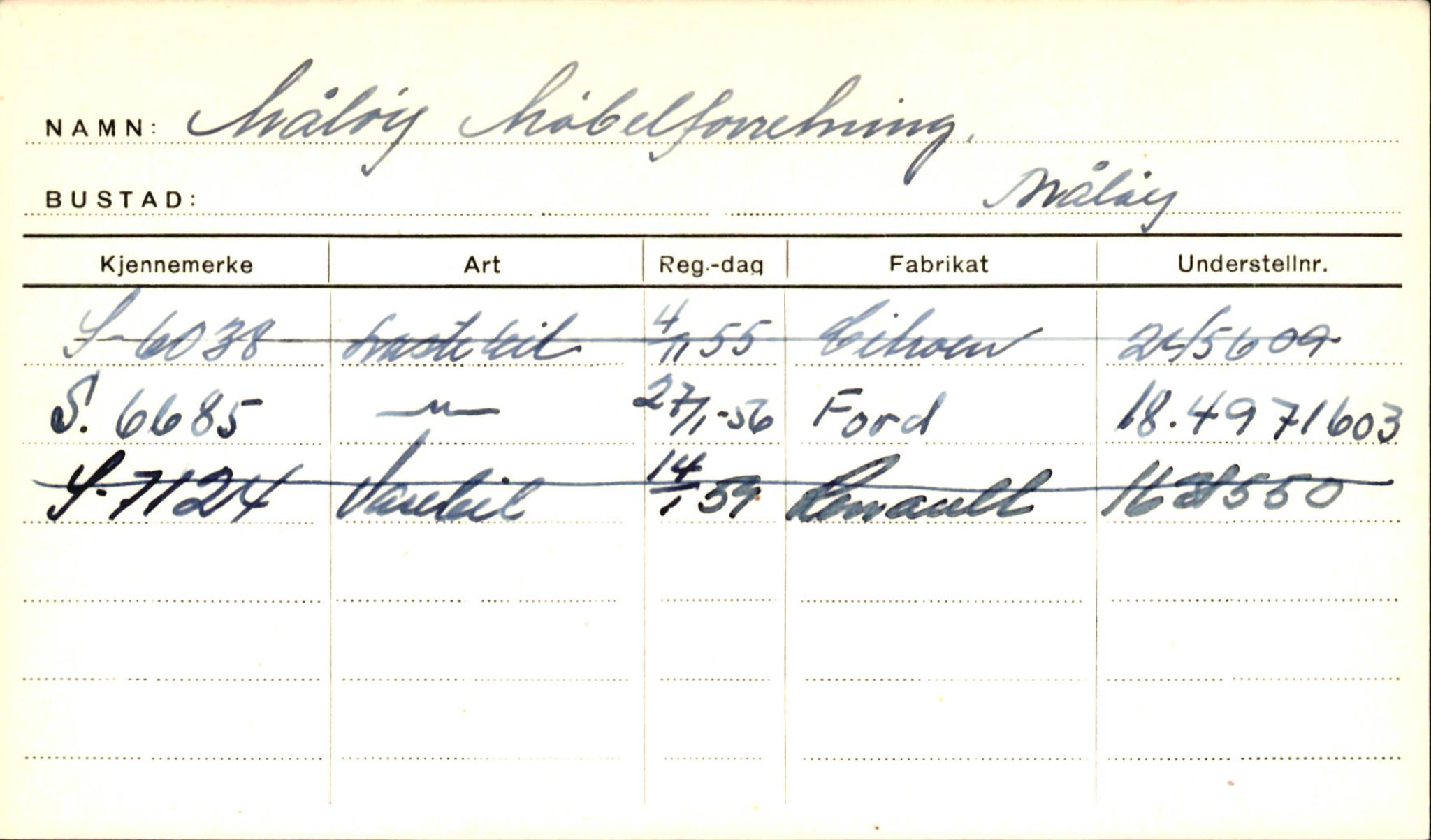 Statens vegvesen, Sogn og Fjordane vegkontor, AV/SAB-A-5301/4/F/L0001D: Eigarregister Fjordane til 1.6.1961, 1930-1961, p. 795