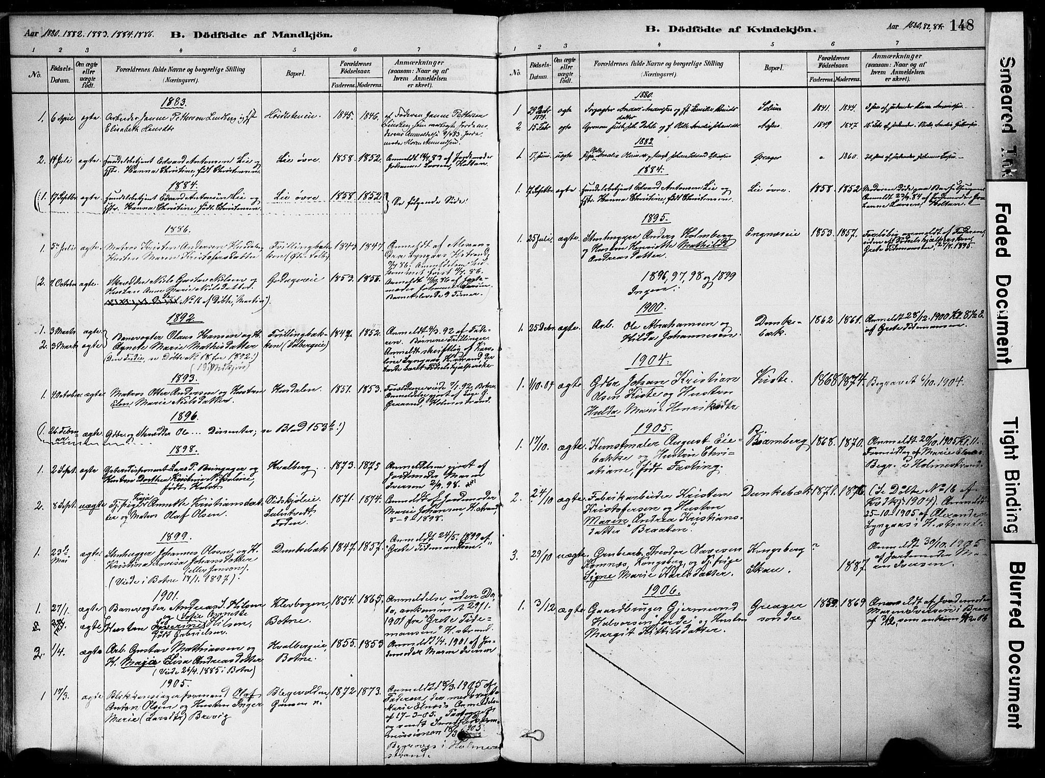 Botne kirkebøker, SAKO/A-340/F/Fa/L0007: Parish register (official) no. I 7, 1878-1910, p. 148