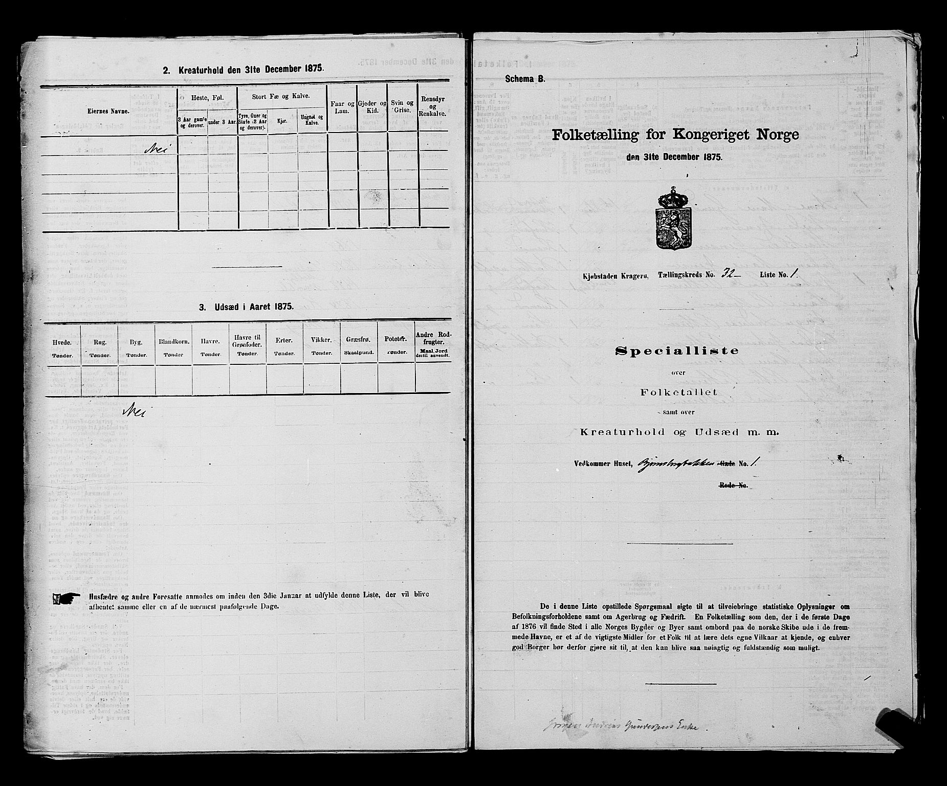 SAKO, 1875 census for 0801P Kragerø, 1875, p. 775