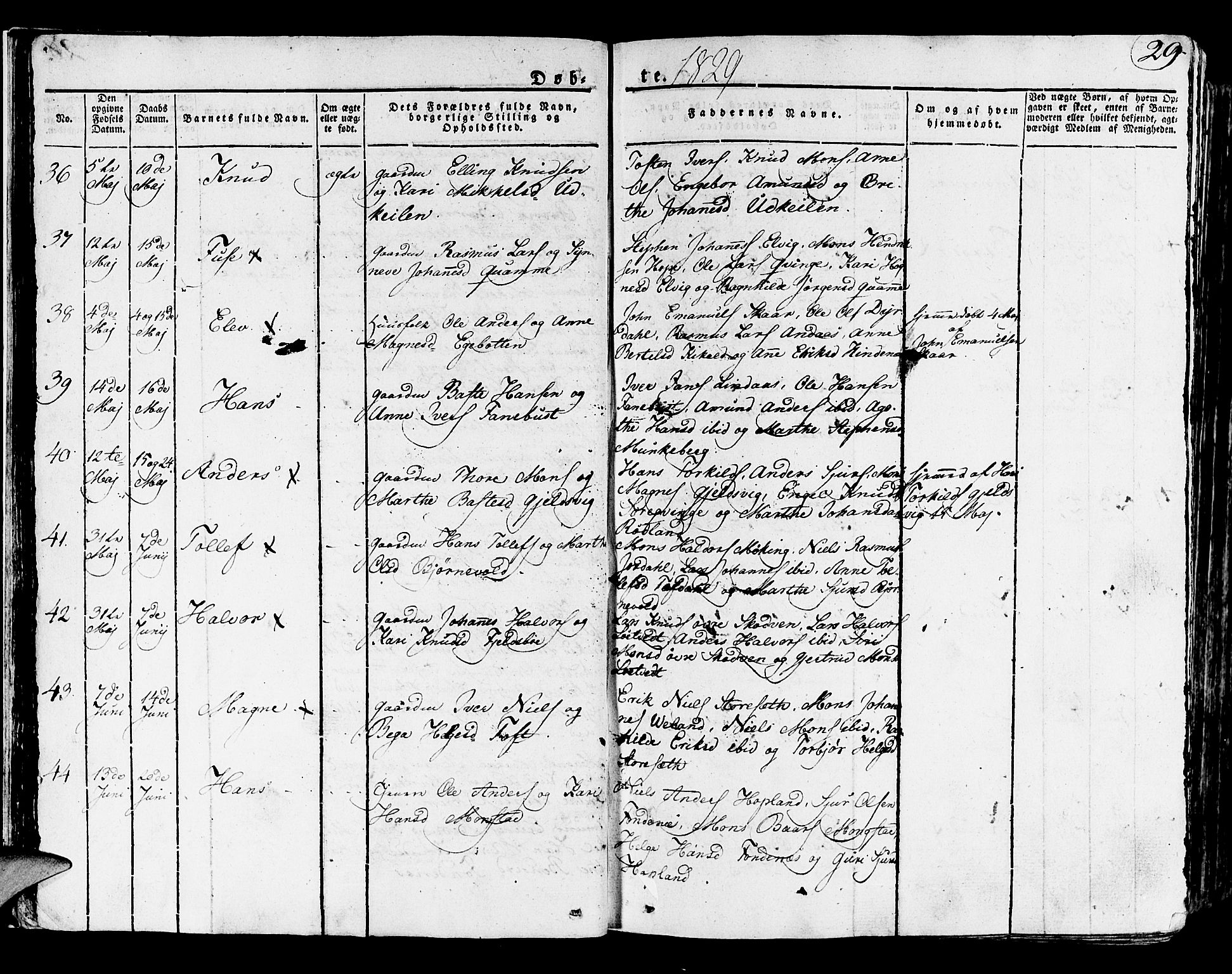 Lindås Sokneprestembete, SAB/A-76701/H/Haa: Parish register (official) no. A 8, 1823-1836, p. 29
