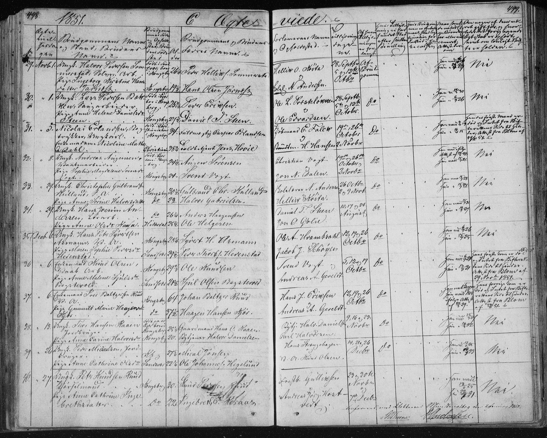 Kongsberg kirkebøker, SAKO/A-22/F/Fa/L0009: Parish register (official) no. I 9, 1839-1858, p. 498-499