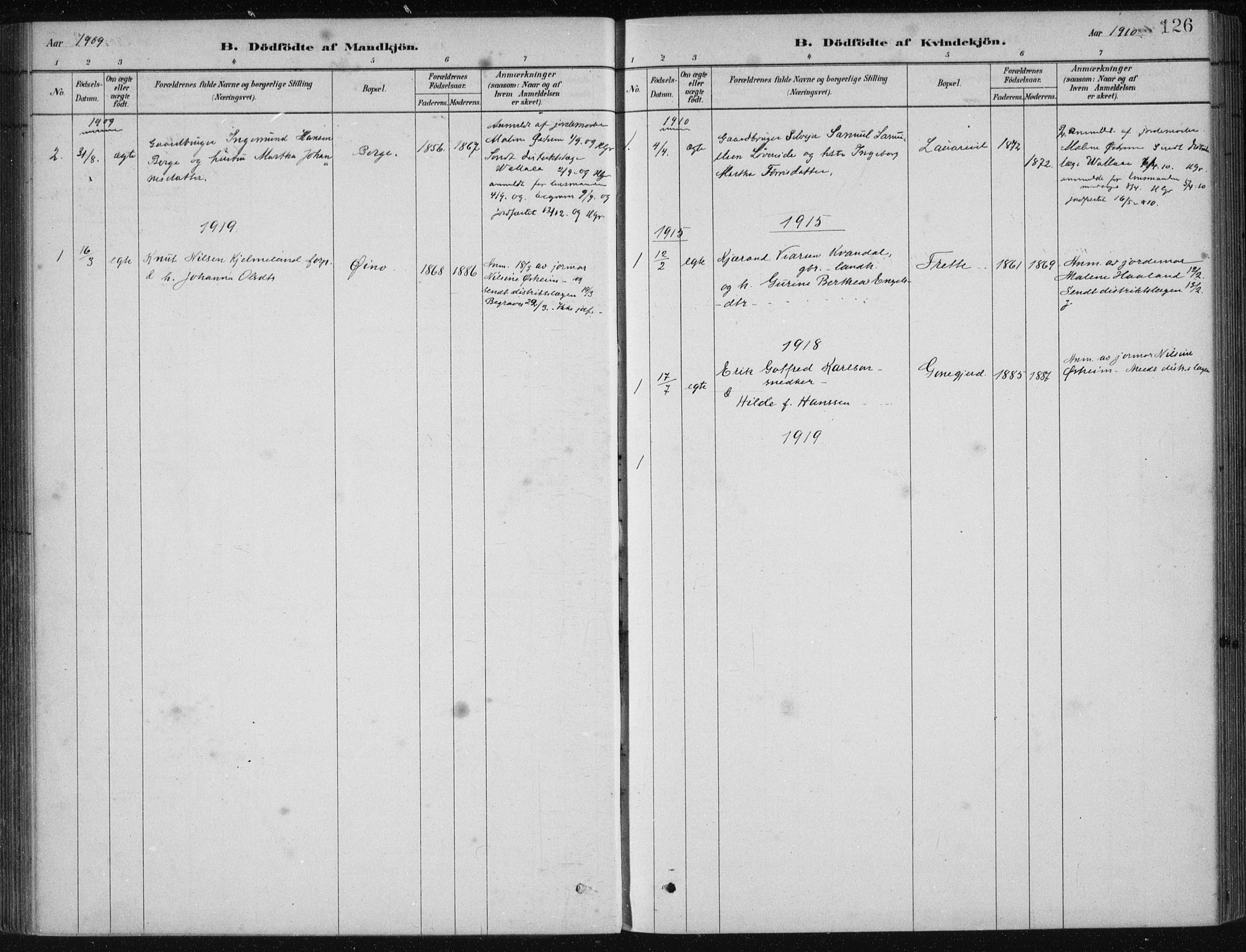 Etne sokneprestembete, SAB/A-75001/H/Haa: Parish register (official) no. D  1, 1879-1919, p. 126