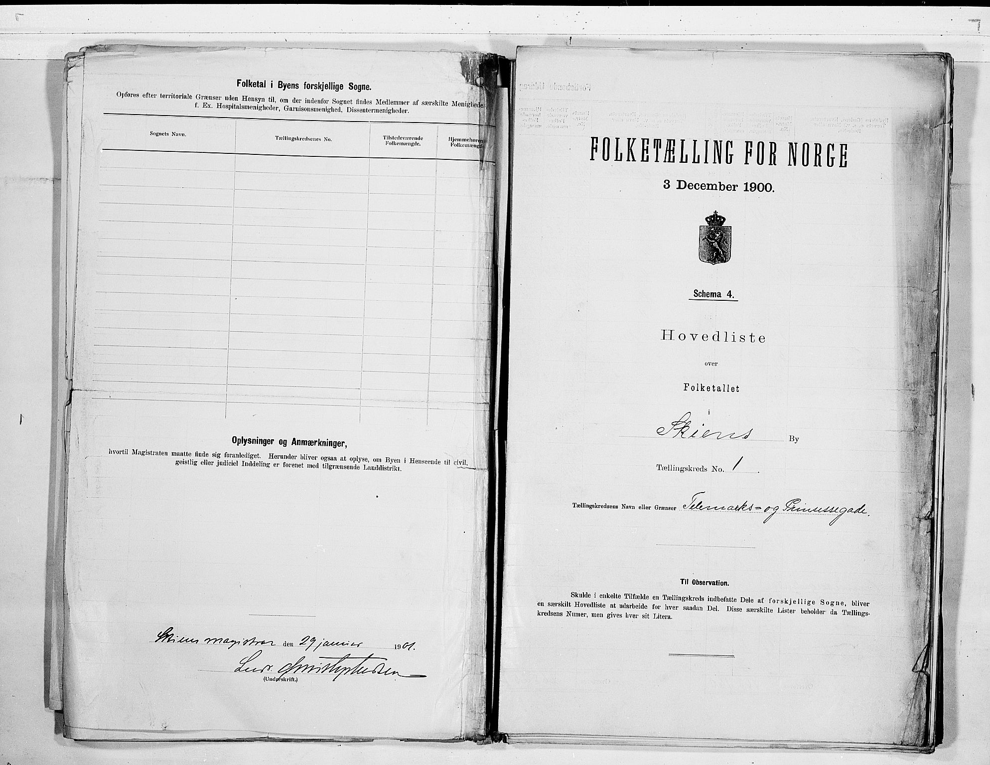 SAKO, 1900 census for Skien, 1900, p. 4