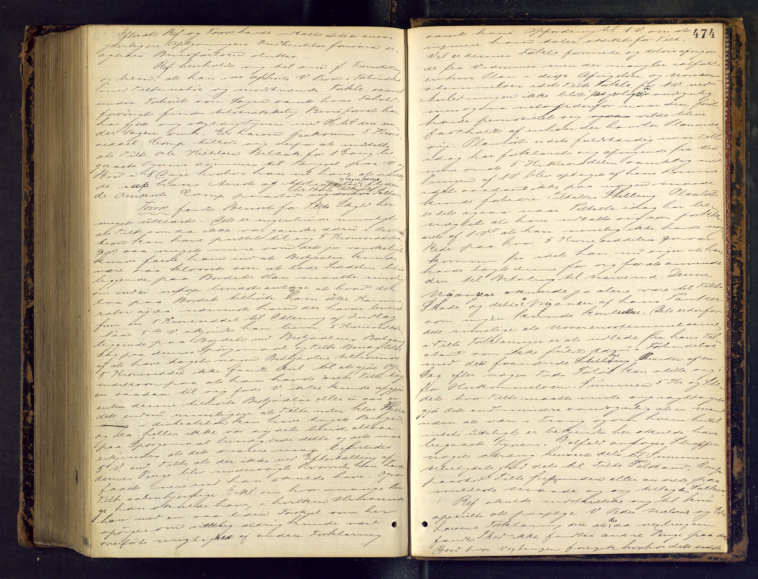 Drammen byfogd, AV/SAKO-A-222/F/Fe/L0016: Ekstrarettsprotokoll, 1874-1878, p. 474