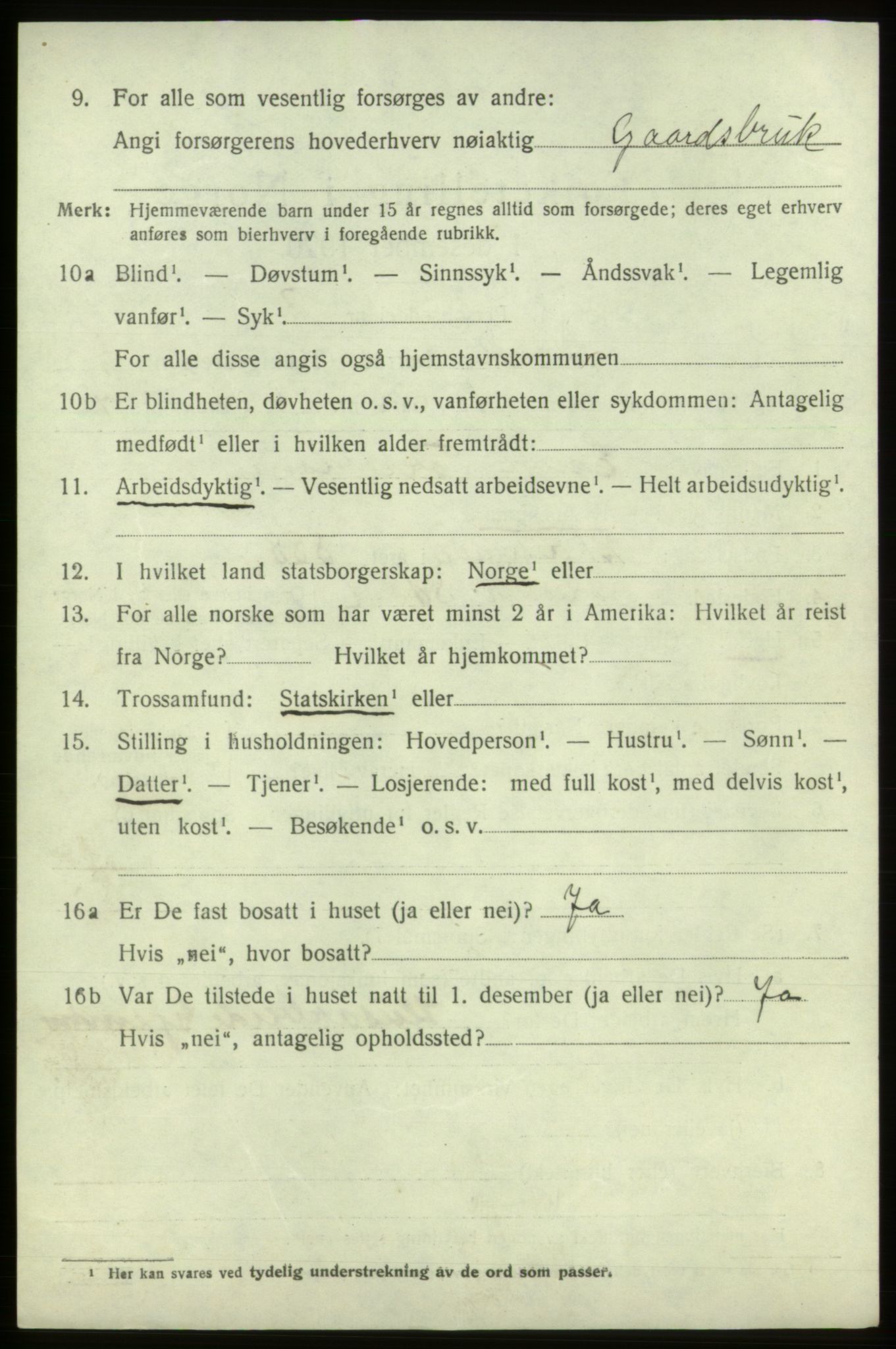 SAB, 1920 census for Stord, 1920, p. 1944