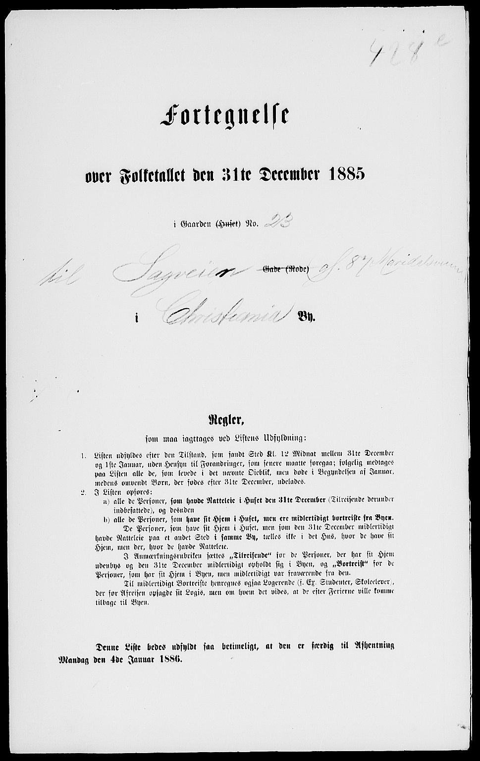 RA, 1885 census for 0301 Kristiania, 1885, p. 6683