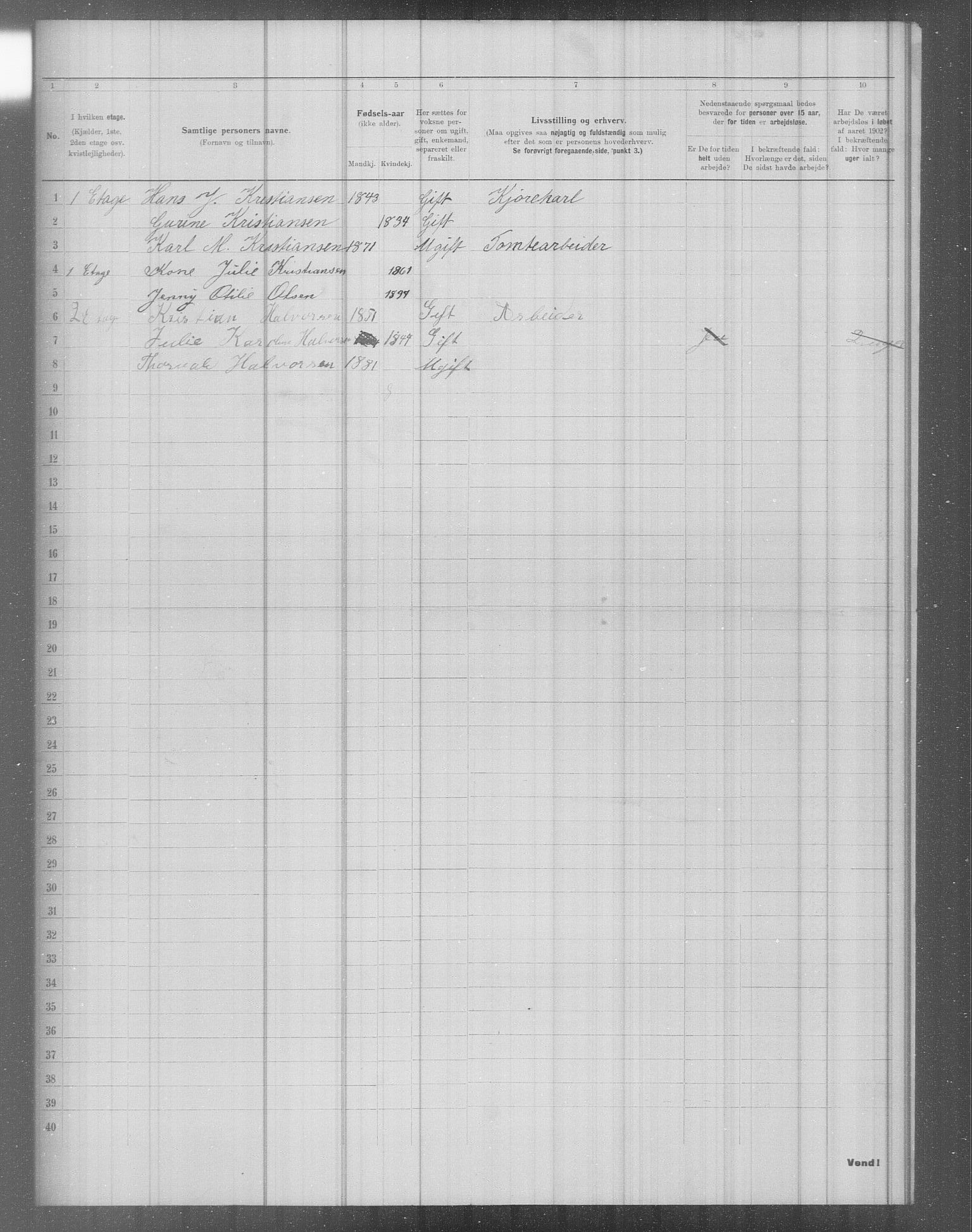 OBA, Municipal Census 1902 for Kristiania, 1902, p. 3910