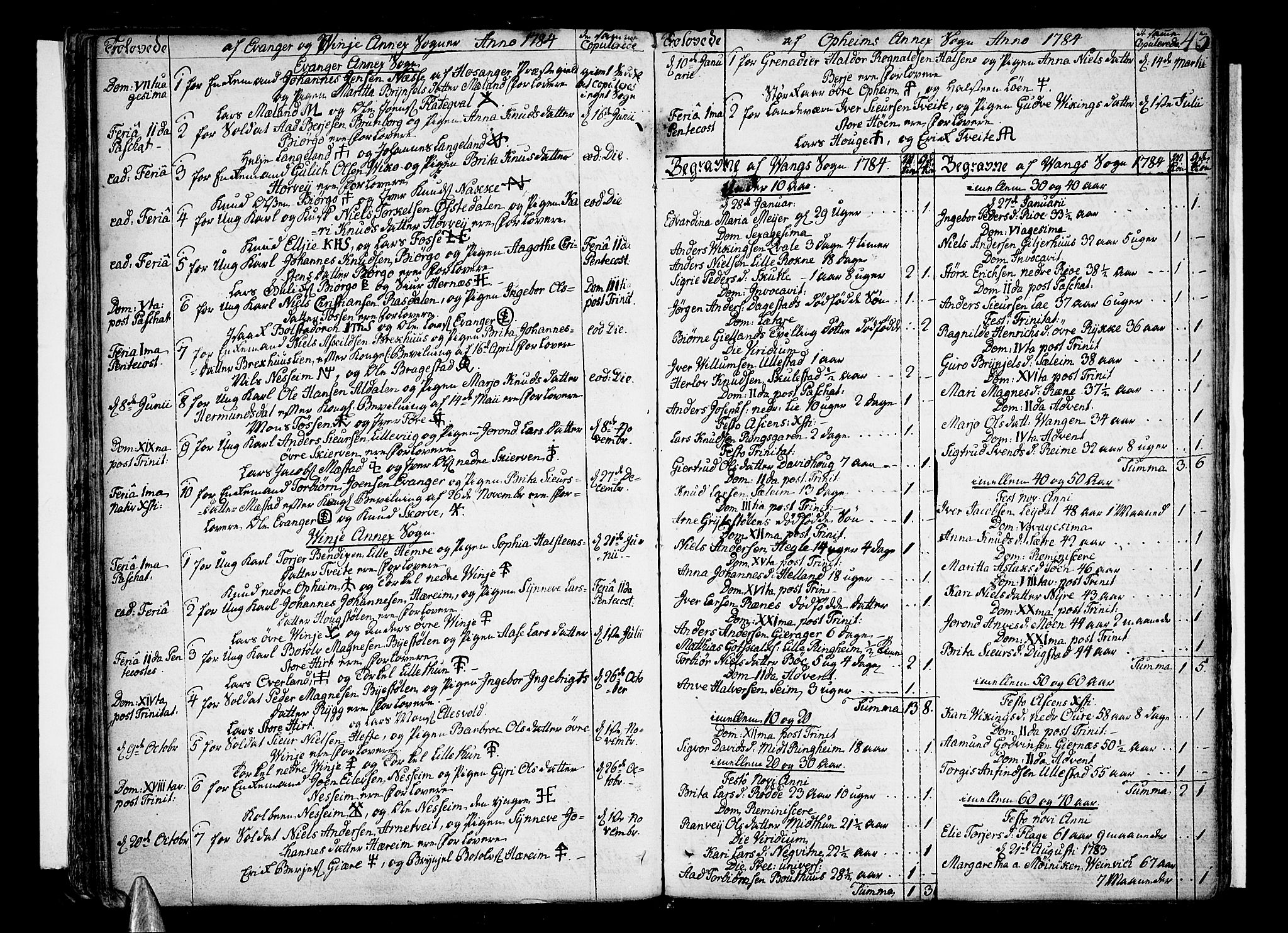 Voss sokneprestembete, SAB/A-79001/H/Haa: Parish register (official) no. A 9, 1780-1810, p. 43