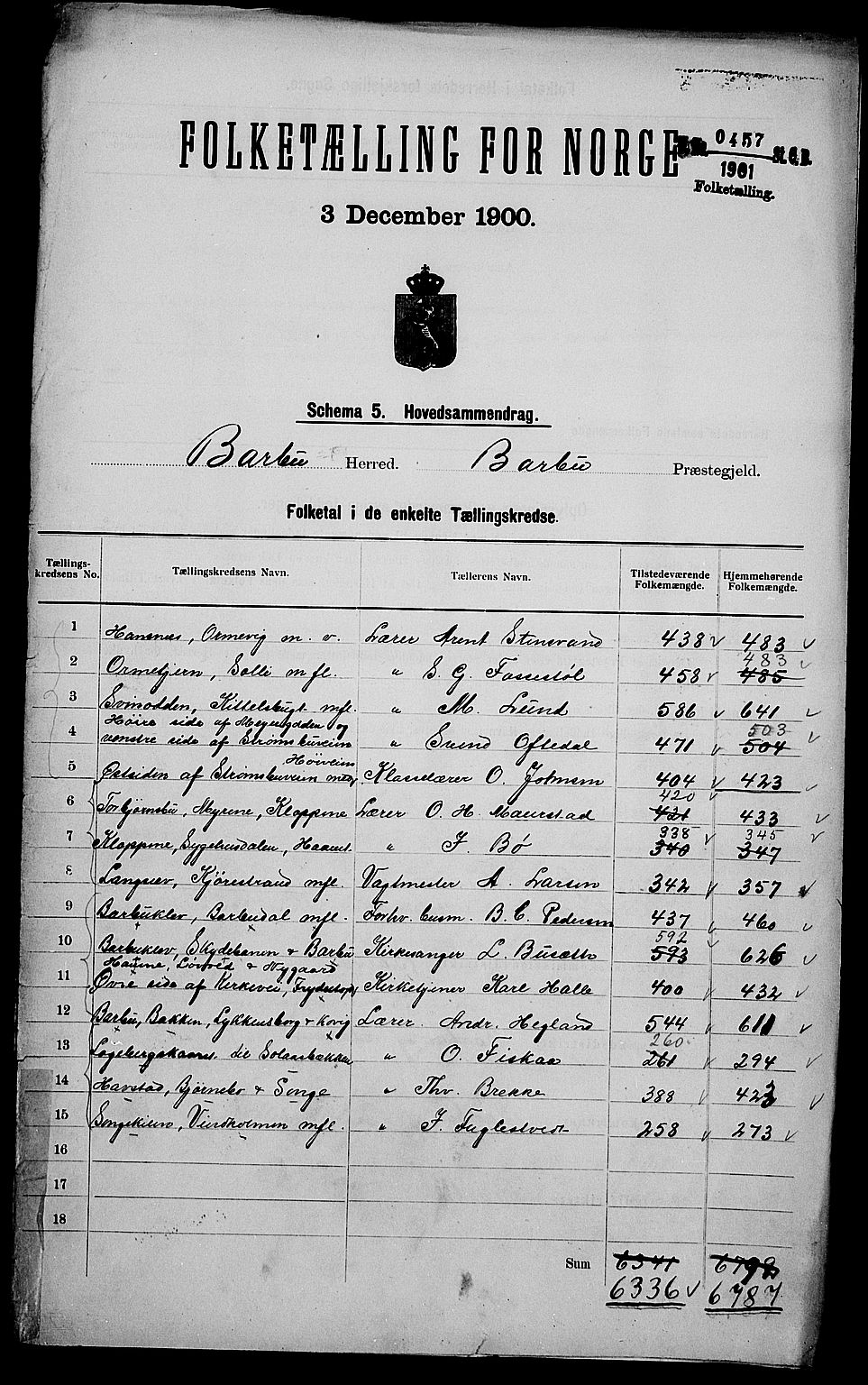 SAK, 1900 census for Barbu, 1900, p. 4