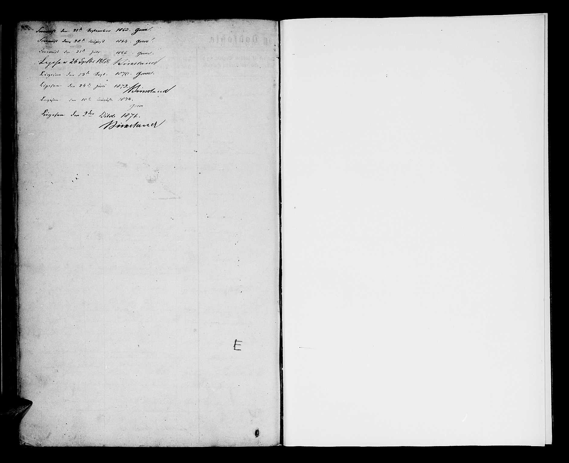 Birkeland Sokneprestembete, SAB/A-74601/H/Hab: Parish register (copy) no. A 2, 1863-1876