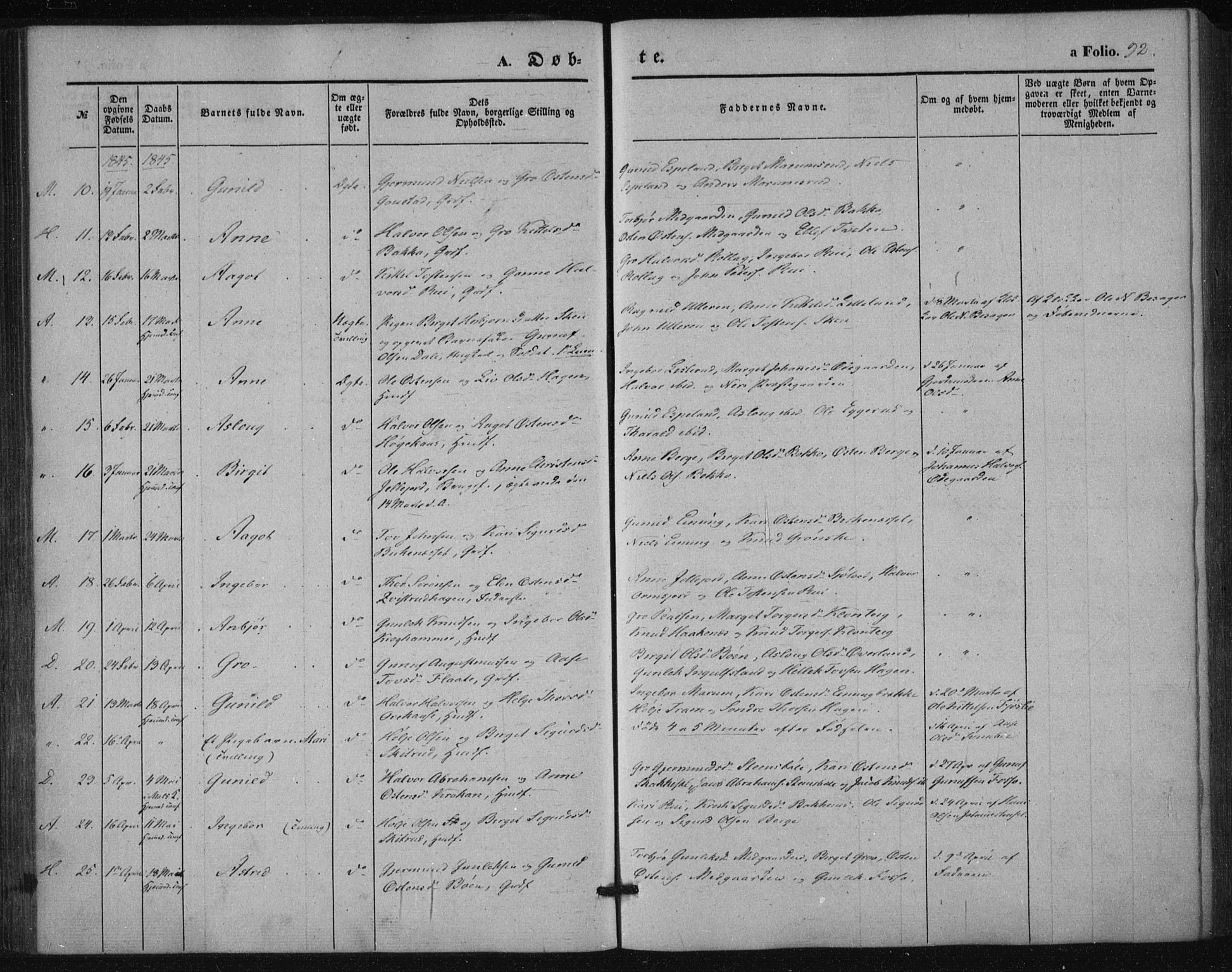 Tinn kirkebøker, SAKO/A-308/F/Fa/L0005: Parish register (official) no. I 5, 1844-1856, p. 92