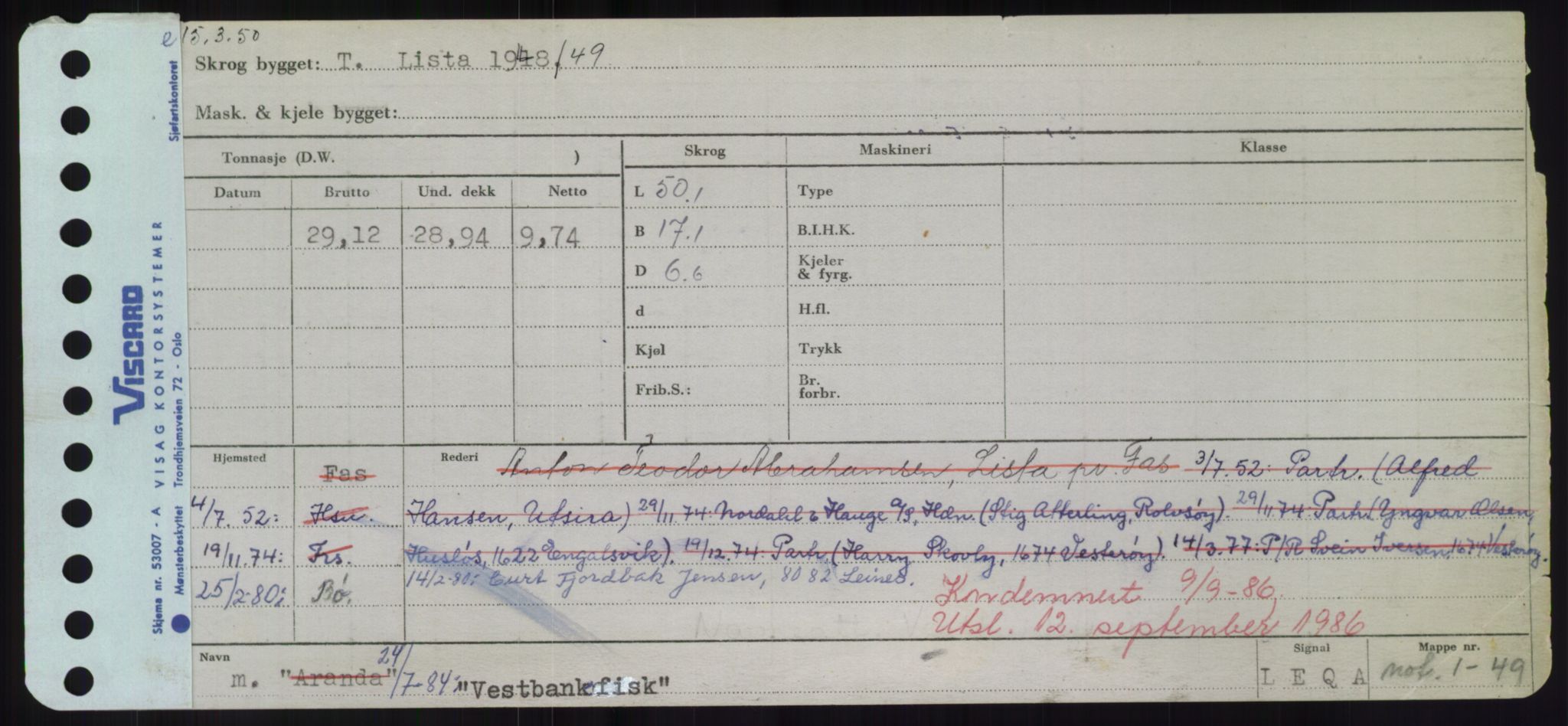 Sjøfartsdirektoratet med forløpere, Skipsmålingen, RA/S-1627/H/Hd/L0040: Fartøy, U-Ve, p. 675